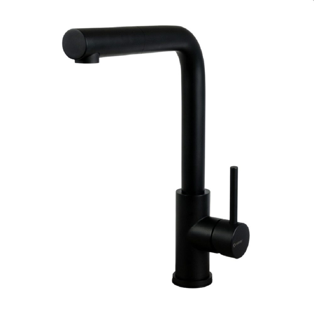 CARESSI Küchenarmatur CABL003BK U ECO ECO Kartusche, Auslauf als L-Modell