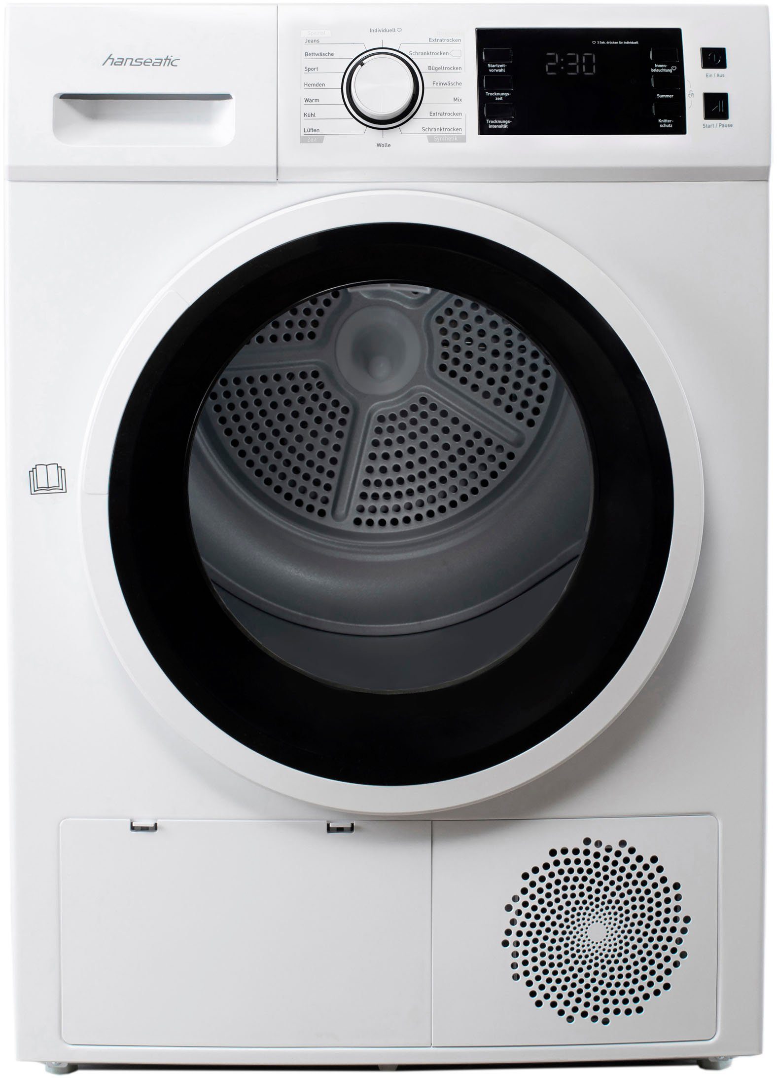 Uscator hanseatic cu pompa de caldura HWT8A2GT, 8 kg, anti-sifonare