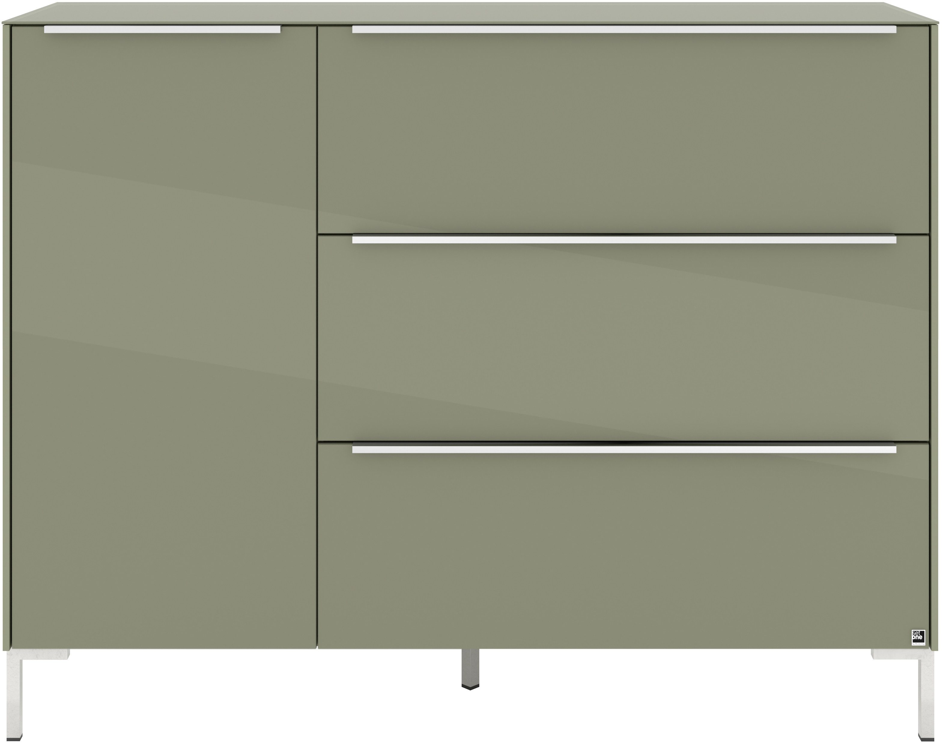 set one by Musterring Sideboard Reno (1 St), Mit Winkelfuß in diversen Farben, 108 cm Höhe & Farbauswahl