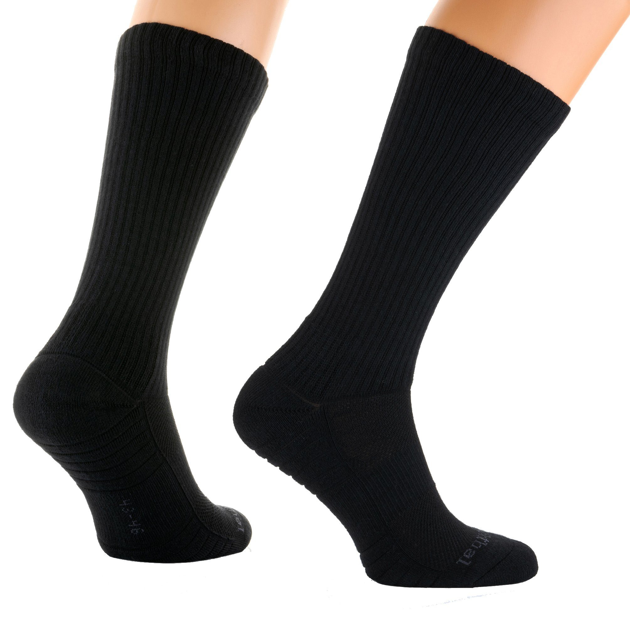 Hirschthal Schwarz Sportsocken Atmungsaktiv 8 4, (2-Paar) Paar Socken 2, Funktionssocken Funktionssocken