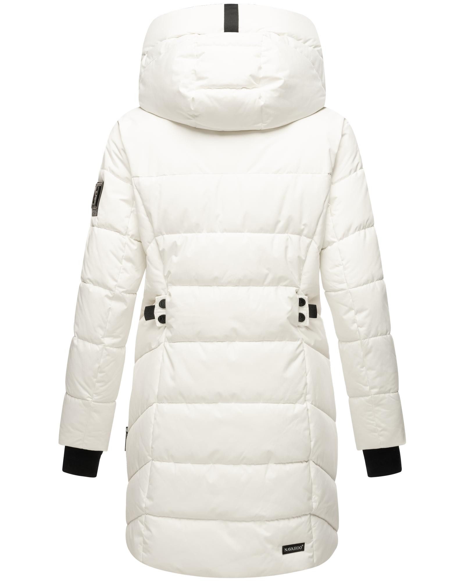 Navahoo Steppmantel Knutschilein Stylischer Damenmantel mit abnehmbarem Fleece-Kragen