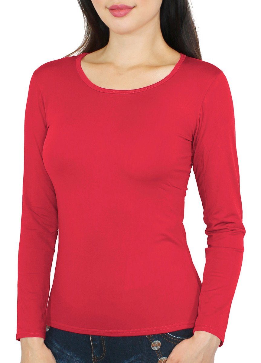 dy_mode Thermohemd Damen Thermo Langarmshirt Frauen Thermo Shirt Innenfutte günstig online kaufen