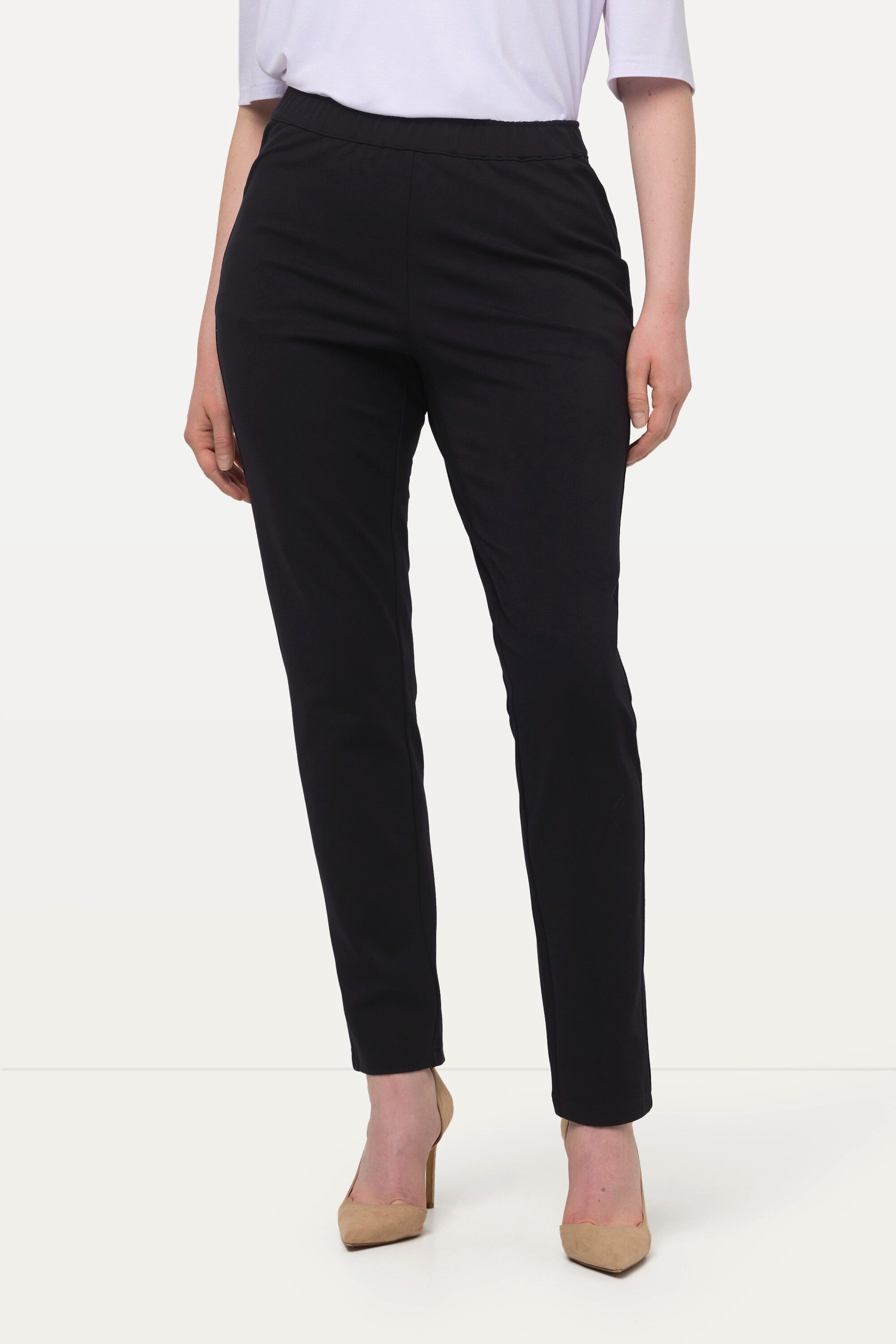 Ulla Popken Funktionshose Punto-Hose Sienna schmales Bein Elastikbund