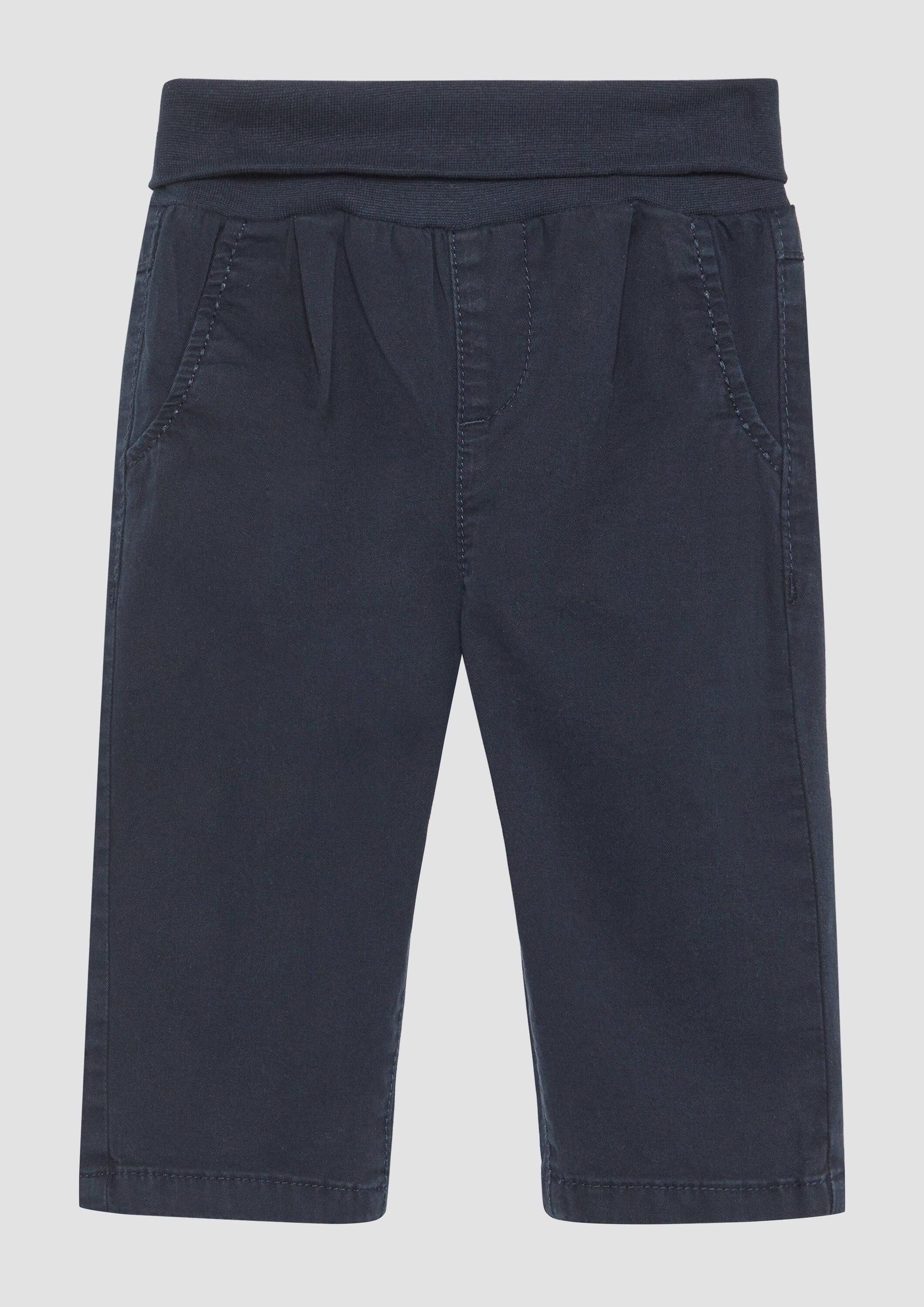 s.Oliver Chinos Hose Festliche Hose aus mit Umschlagbund