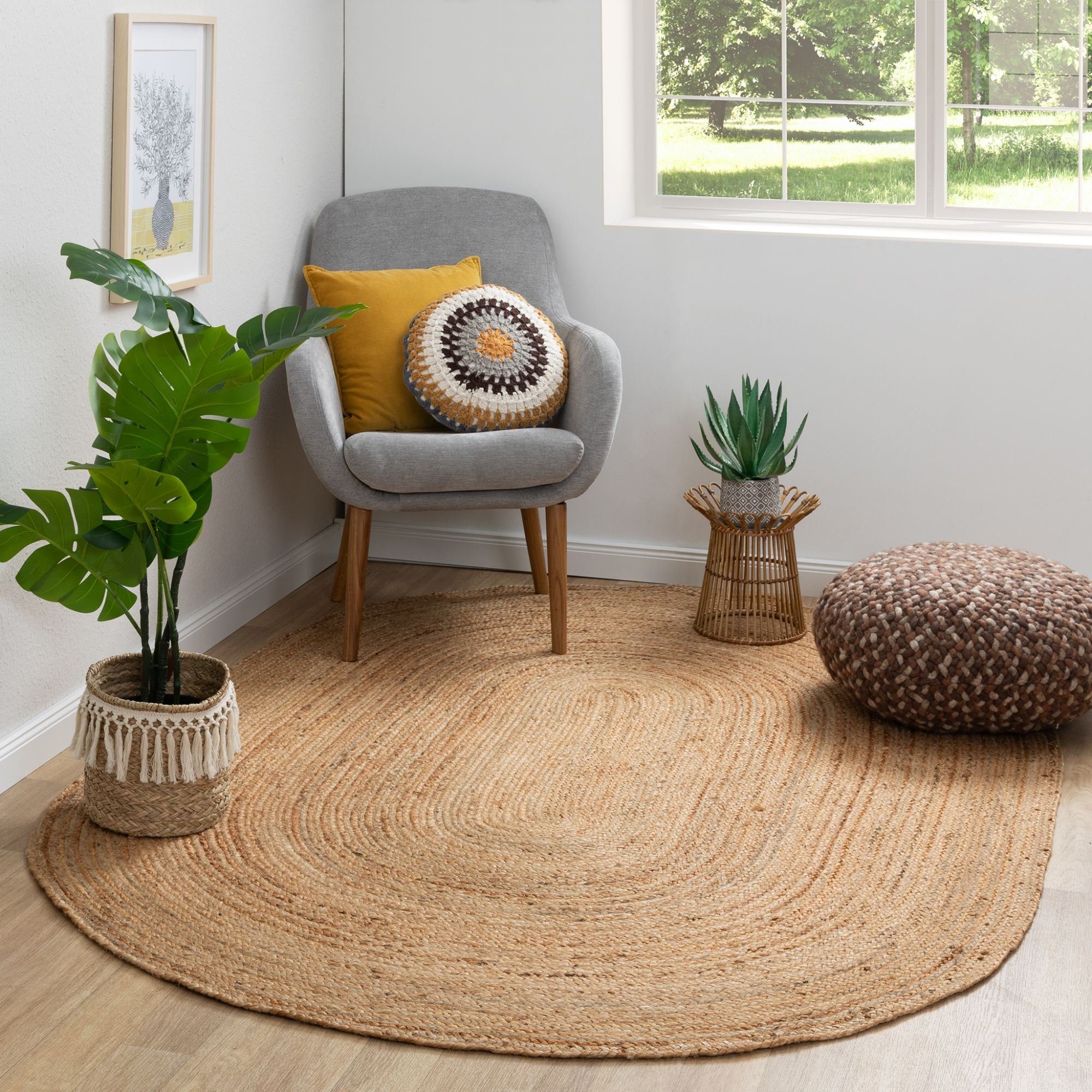 Steffensmeier Teppich Goa Oval, oval, Jute günstig online kaufen