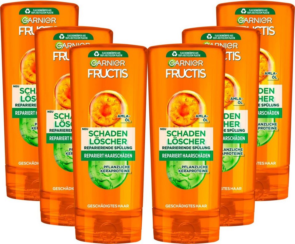 GARNIER Haarspülung Garnier Fructis Schadenlöscher Spülung, Set,