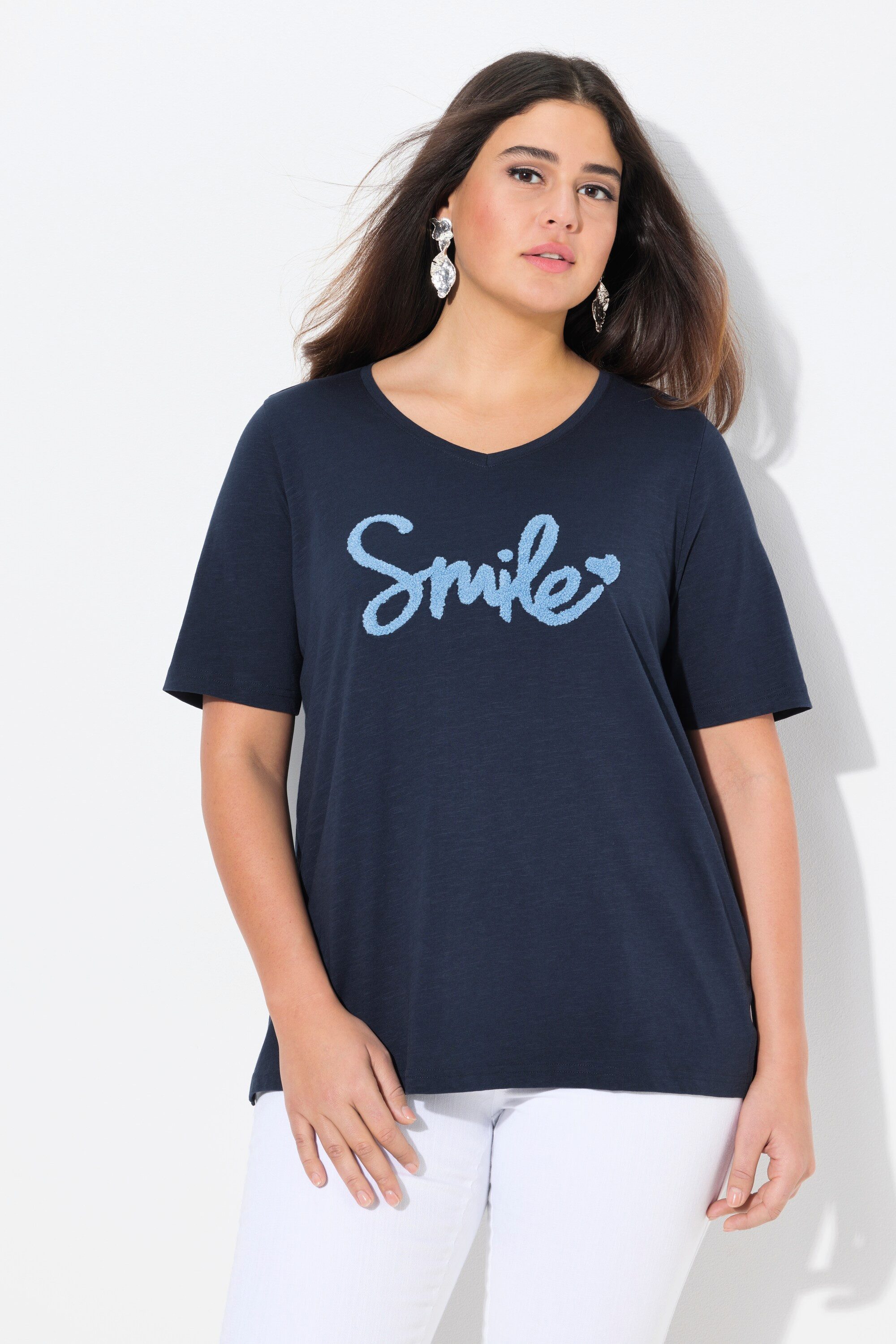 Ulla Popken T-Shirt T-Shirt Smile Classic günstig online kaufen