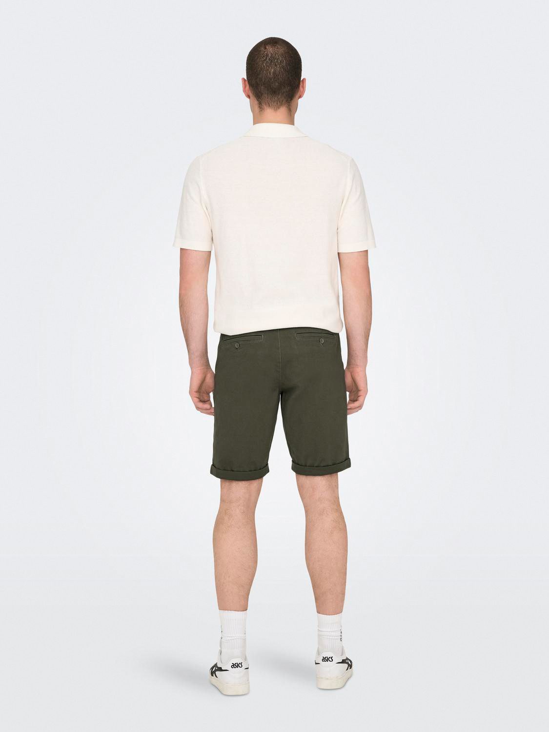 ONLY & SONS Chinoshorts Casual Summer Pants für Herren Recyceltes Material, Baumwolle nachhaltig Regular Fit unifarben