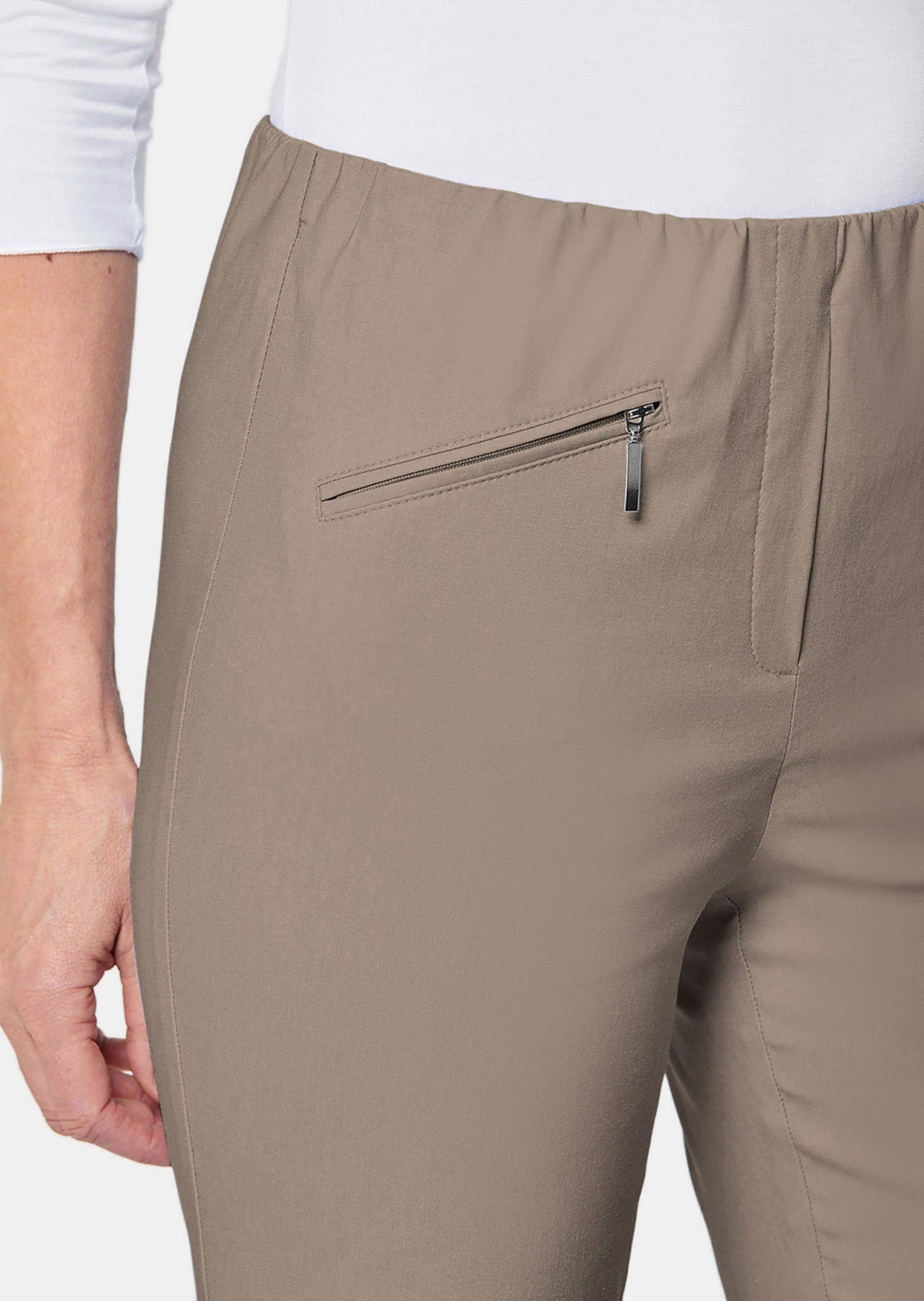 GOLDNER Stoffhose Kurzgröße: Schlupfhose LOUISA mit Steppnähten Komfortable Stretchhose, Slim Fit, mit Taschen – Bild 5 von 5
