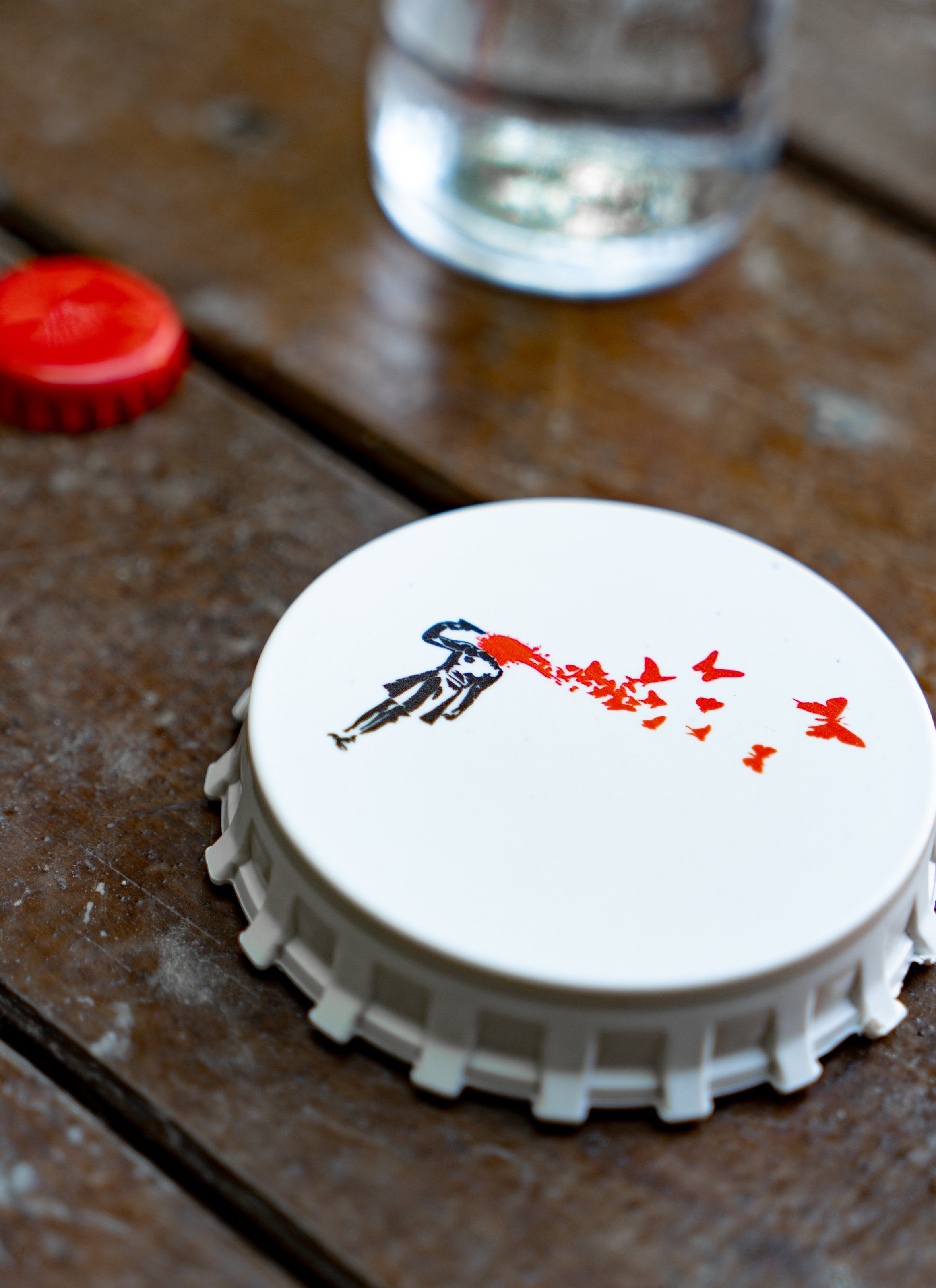 AvantgART Flaschenöffner Magnetisch, Kühlschrank Magnet, Banksy Kunstdruck, Bottle Opener