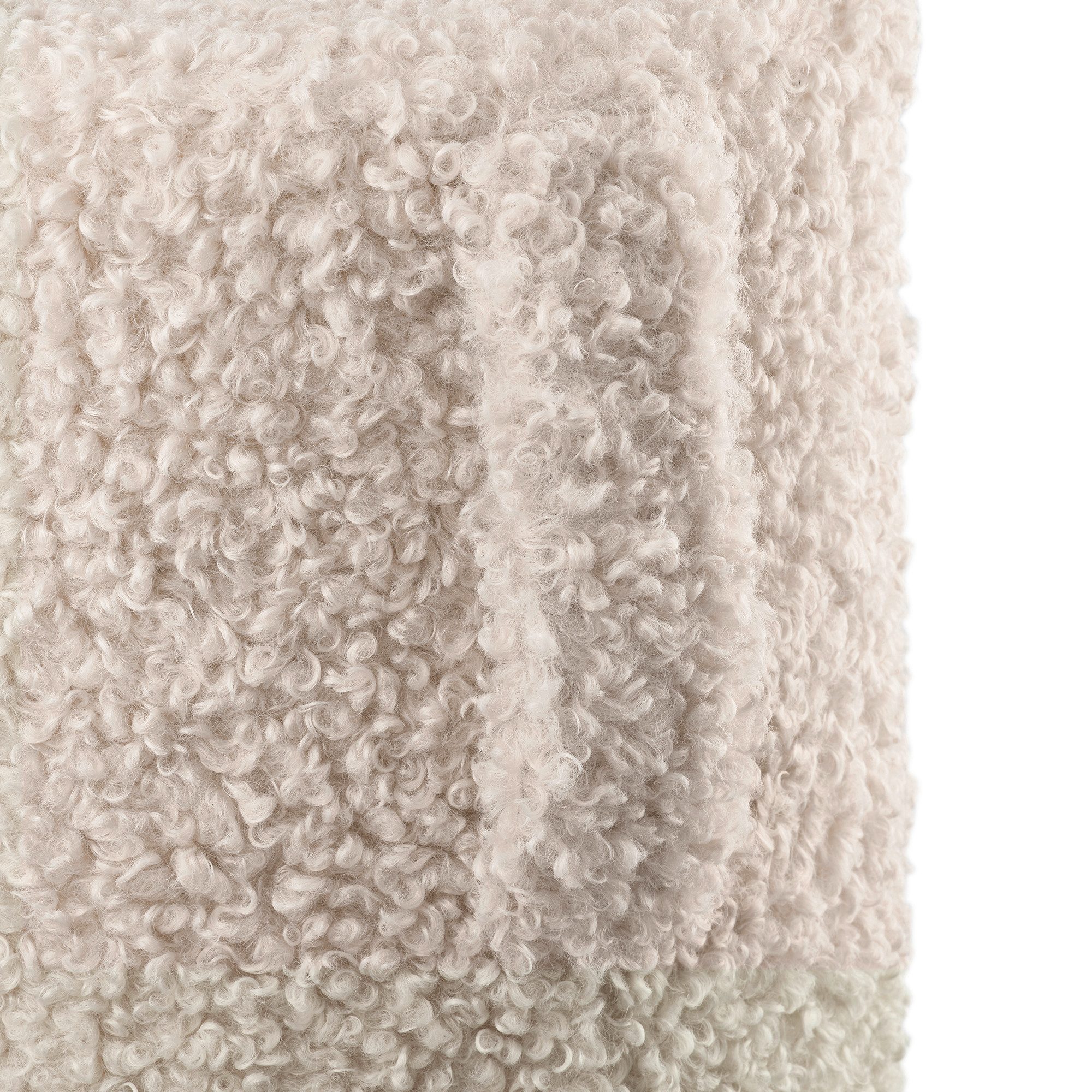 blomus Hocker -TEDDY- Sitzhocker, Kuschelhocker, Wohnzimmerhocker modern (1 Hocker), Flauschig weicher Bezug, Mit Trageschlaufe, zertifiziert