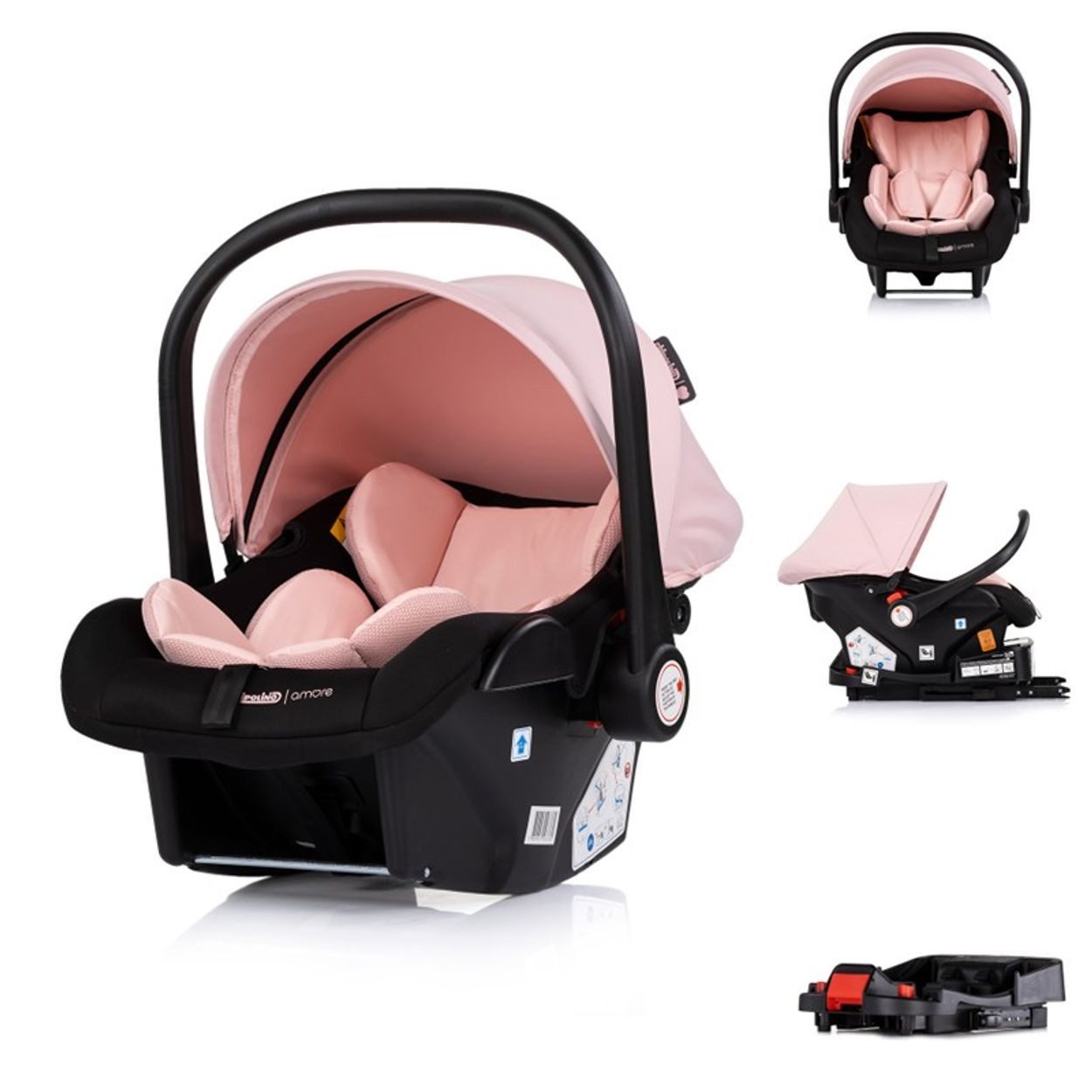 Chipolino Babyschale Set Babyschale Isofix-Basis, ab: 0, bis: 1.25, station Amore i-Size Gruppe 0+ (0 - 13 kg)