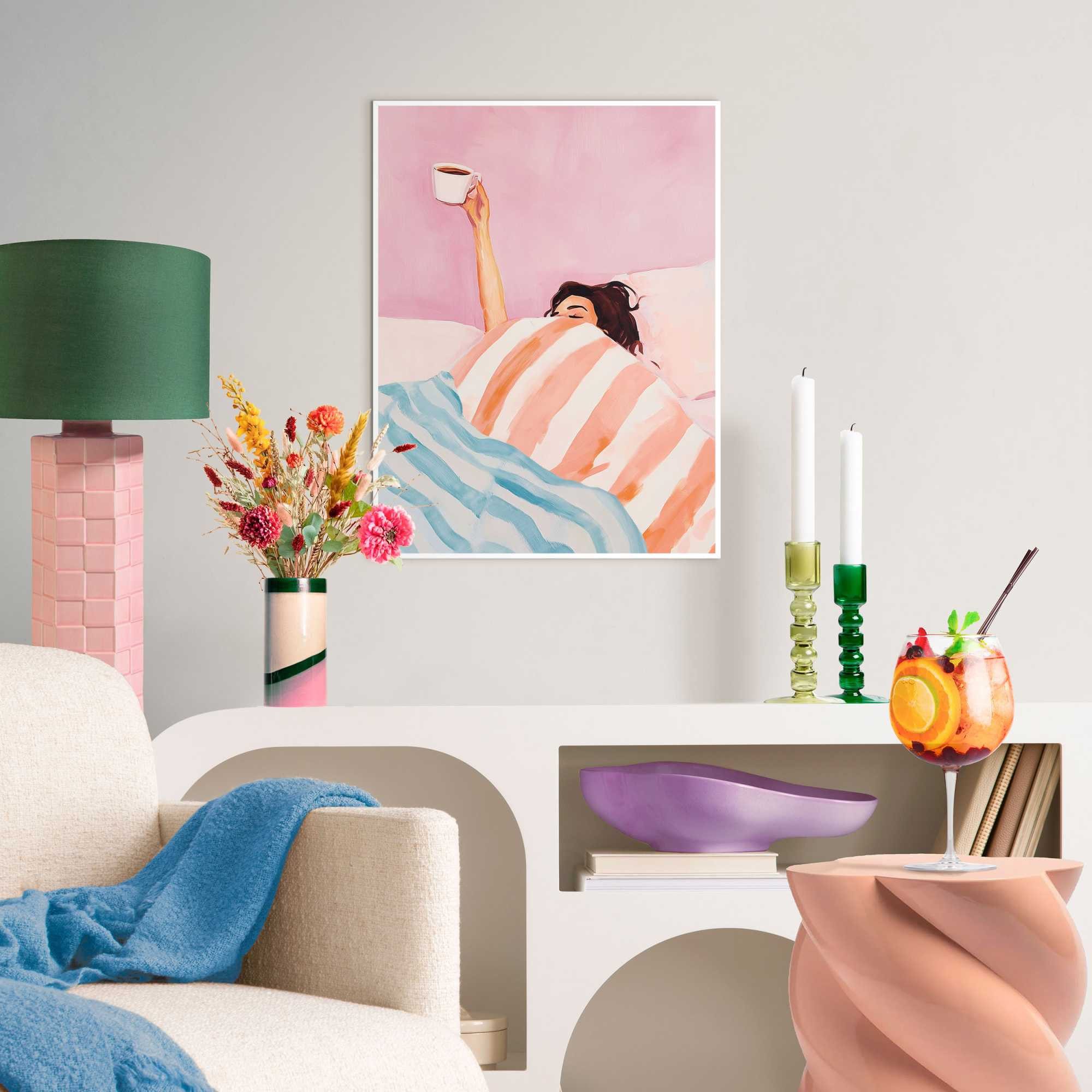 Reinders! Poster Coffee Please, Schlafzimmer - Mehrfarbig - MDF - Menschen günstig online kaufen