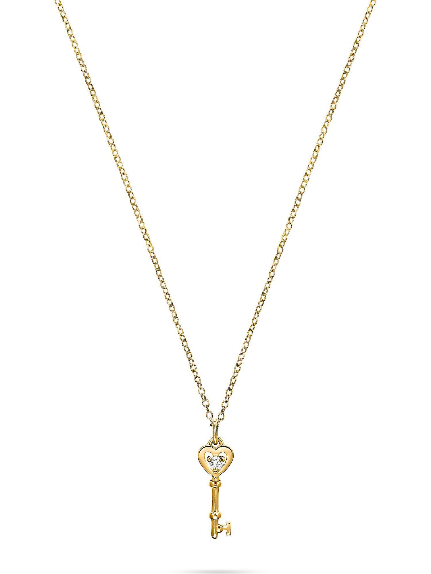 GUIA Collier GUIA Damen-Kette 585er Gelbgold 1 Diamant
