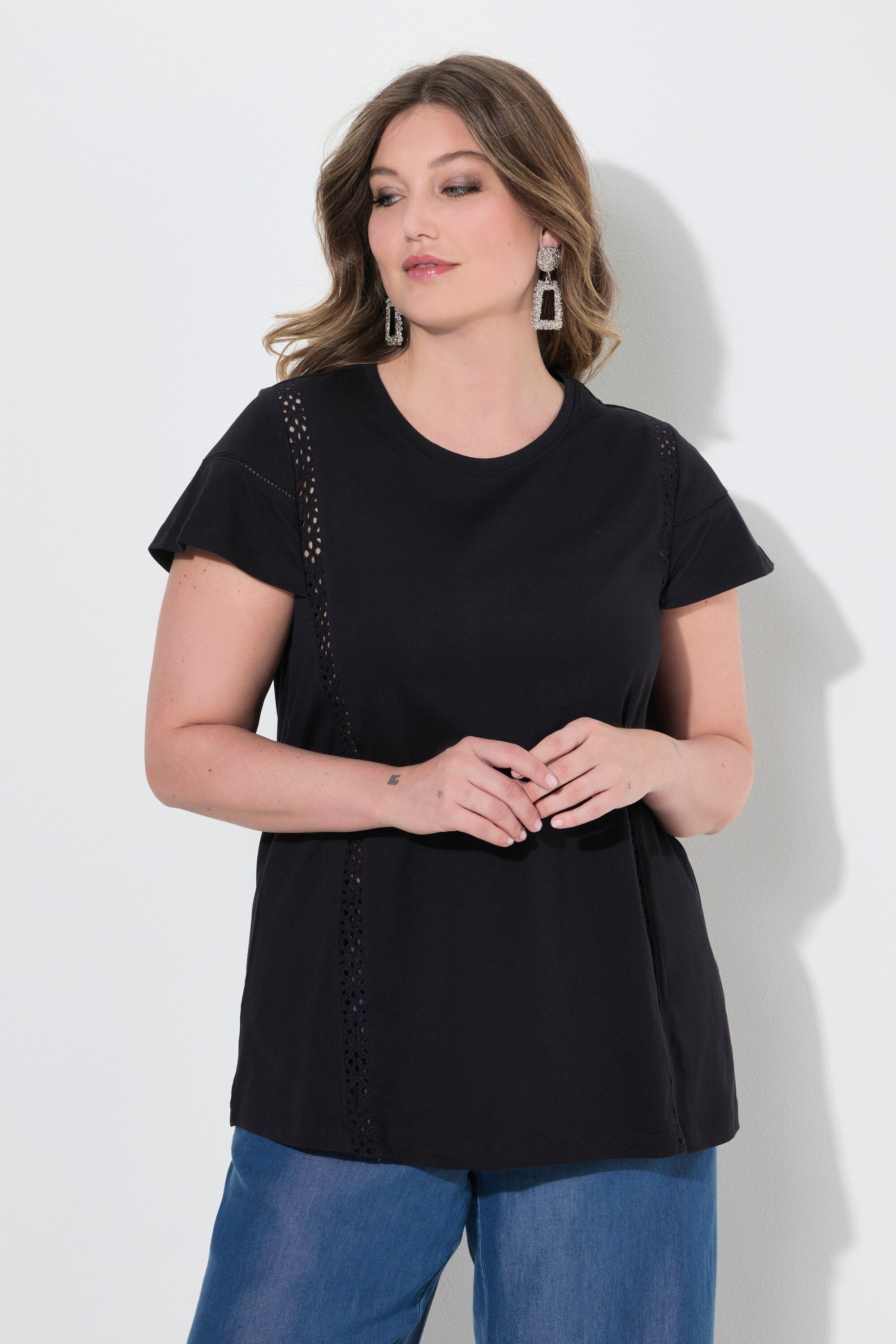 MIAMODA T-Shirt T-Shirt A-Linie Volant-Halbarm günstig online kaufen