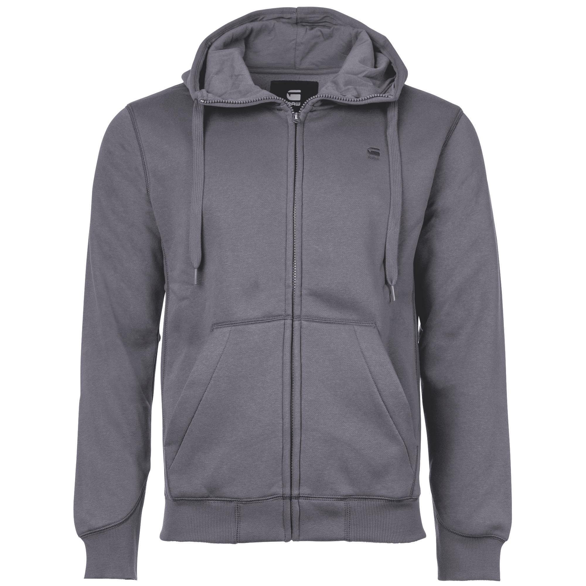 - Core, Loungewear Herren Sweatshirt Sweat-Jacke G-Star Premium (Rabbit) RAW Grau