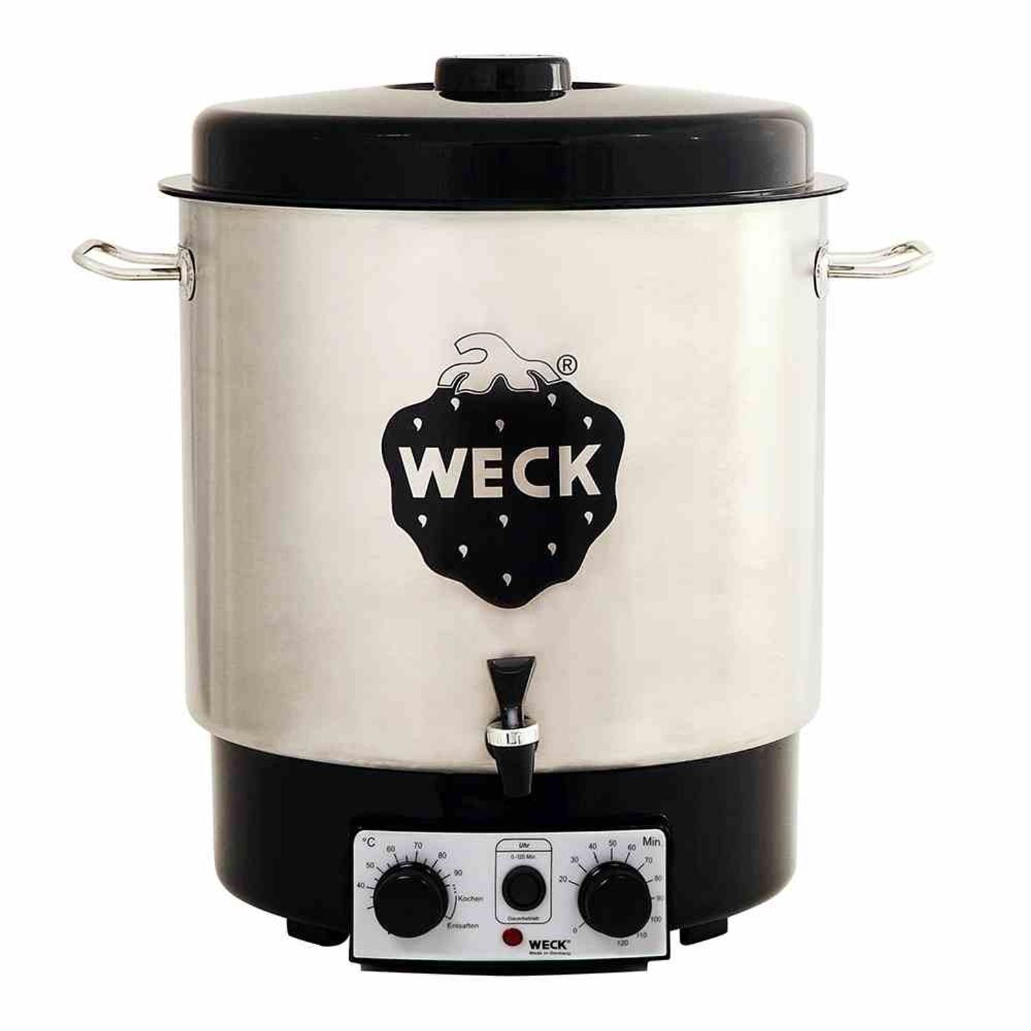 WECK Einkochautomat Einkochautomat Edelstahl rostfrei 18/10 mit Hahn 1800 W, mit Einlegero