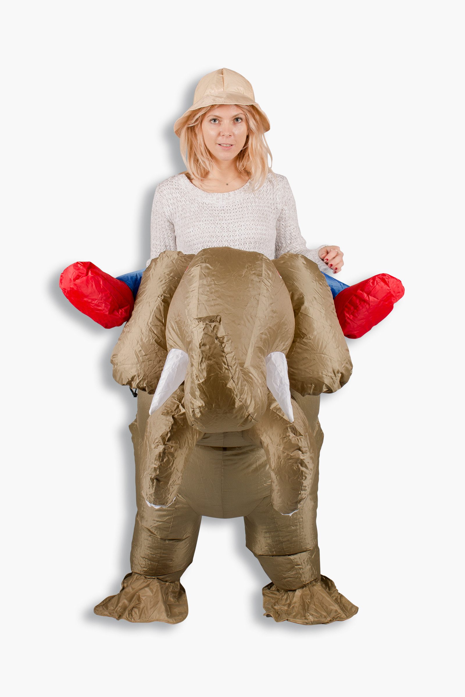 Home Feeling Cowboy-Kostüm Aufblasbares Kostüm Elefanten Reiter Karneval Kostüm Dschungel