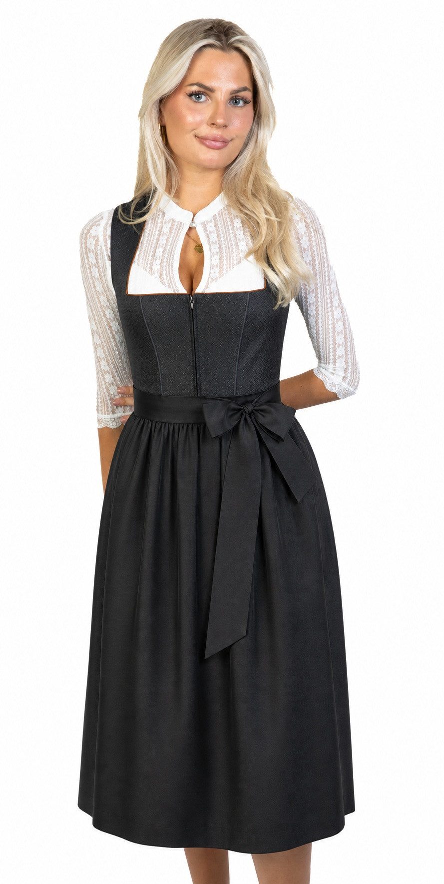 Trachtl Dirndl Bergweiss Romy Anthrazit