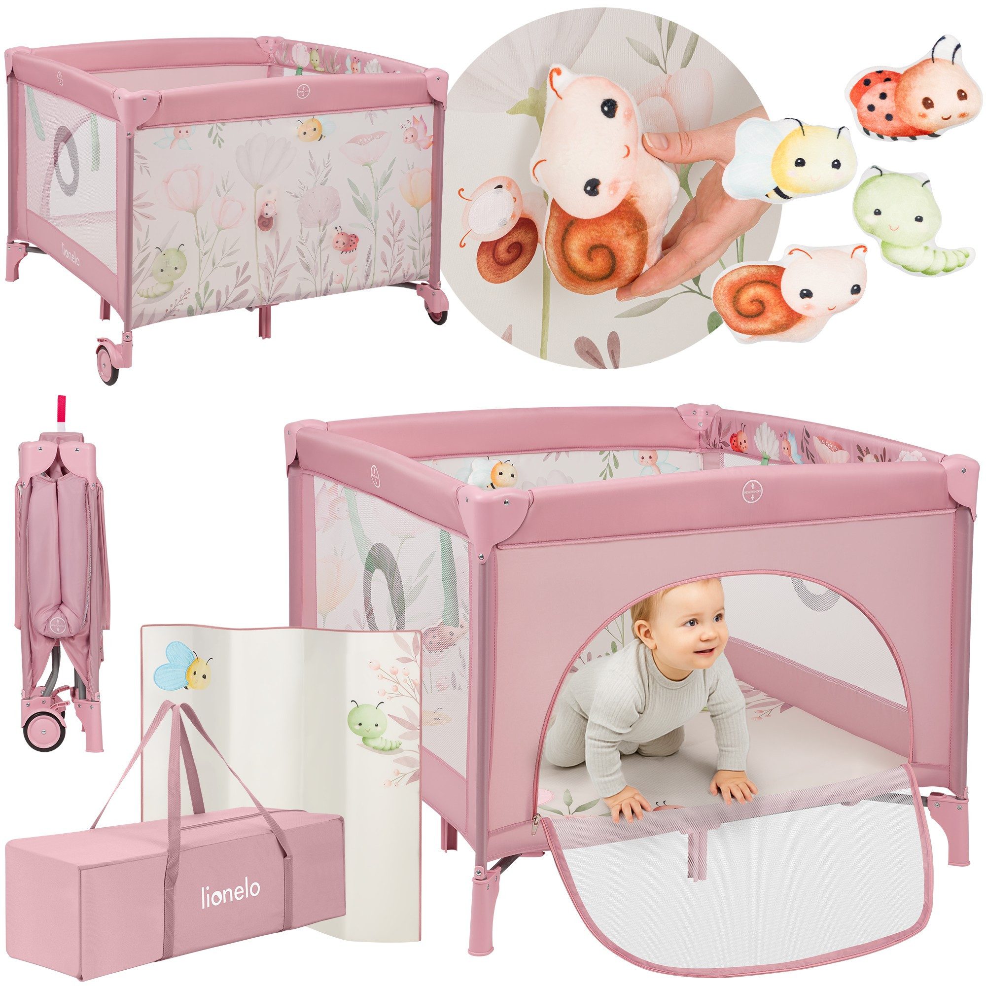 lionelo Laufgitter MILLE PLUS (Set mit Lernmatte und Tragetasche), Matratze günstig online kaufen