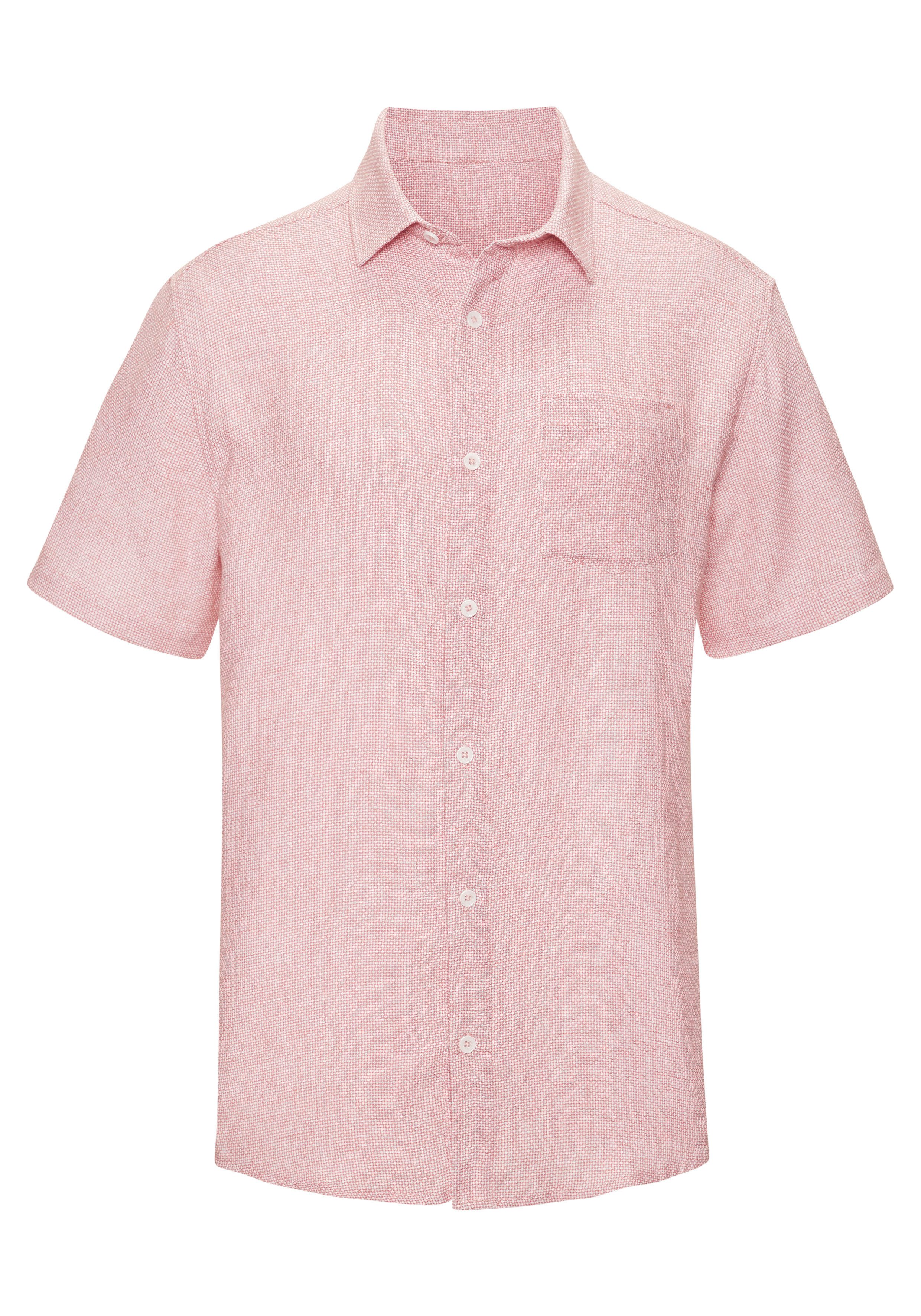 John Devin Leinenhemd, Kurzarmhemd Luftiges Freizeithemd mit dezentem Muster. € 34,99