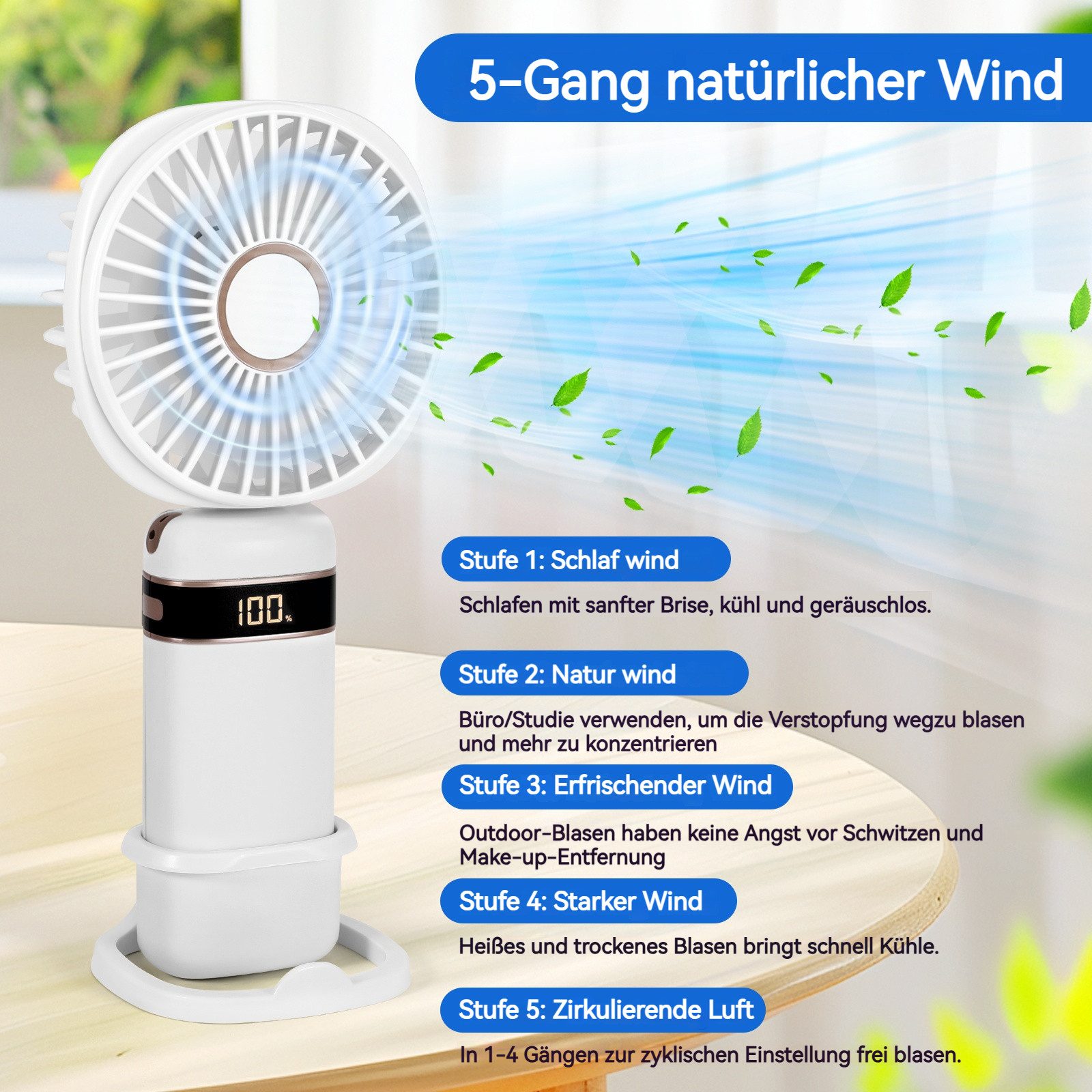 BlingBin Handventilator Tragbarer USB-Handventilator, Faltbarer Mini günstig online kaufen