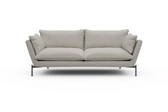 moebelfaktor Sofa Anton PREMIUM 3-Sitzer, schräg gestellte Armlehnen, hoher günstig online kaufen