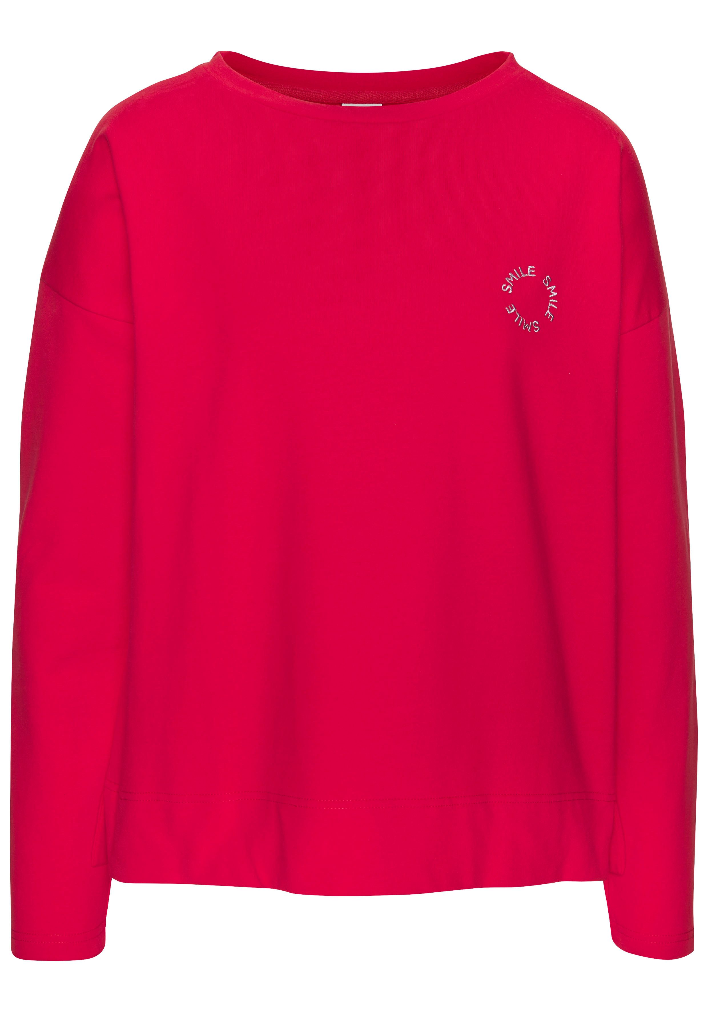 LASCANA Sweatshirt, mit kleinen Stickereien günstig online kaufen