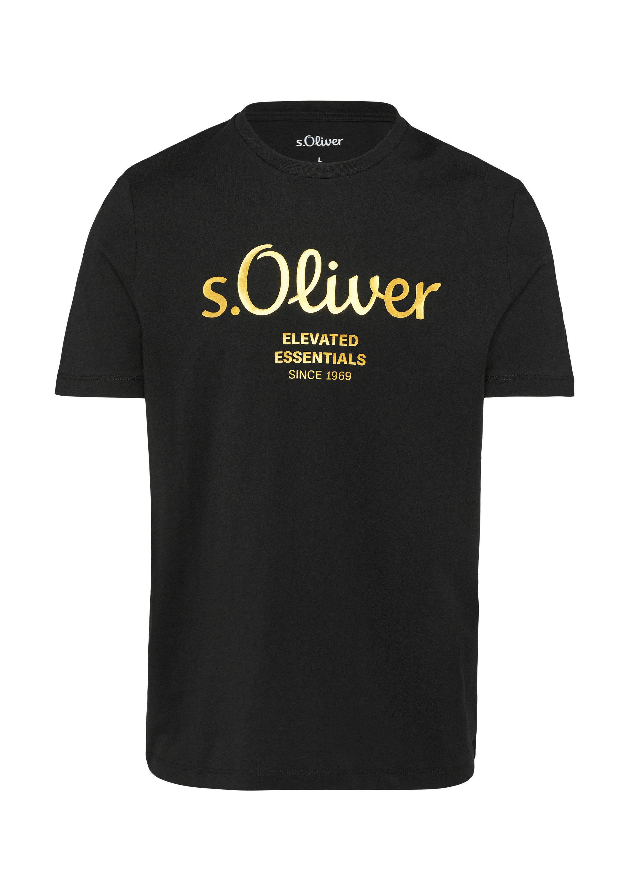 s.Oliver Kurzarmshirt T-Shirt T-Shirt mit Logo-Print günstig online kaufen