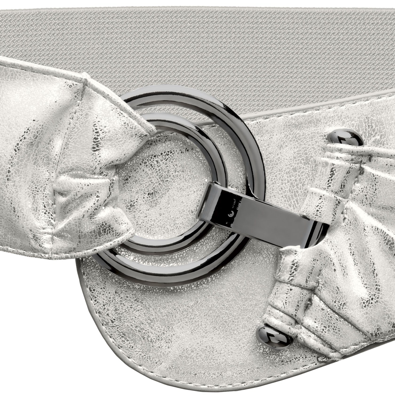 Caspar Taillengürtel GU246 elastischer breiter Damen Stretch Taillengürtel mit Gummizug