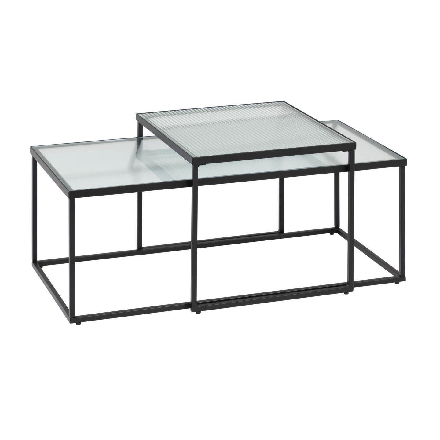 Akemi Beistelltisch Natur24 Glas Set 2 100x43x55cm Couchtischen Tisch Beistelltisch