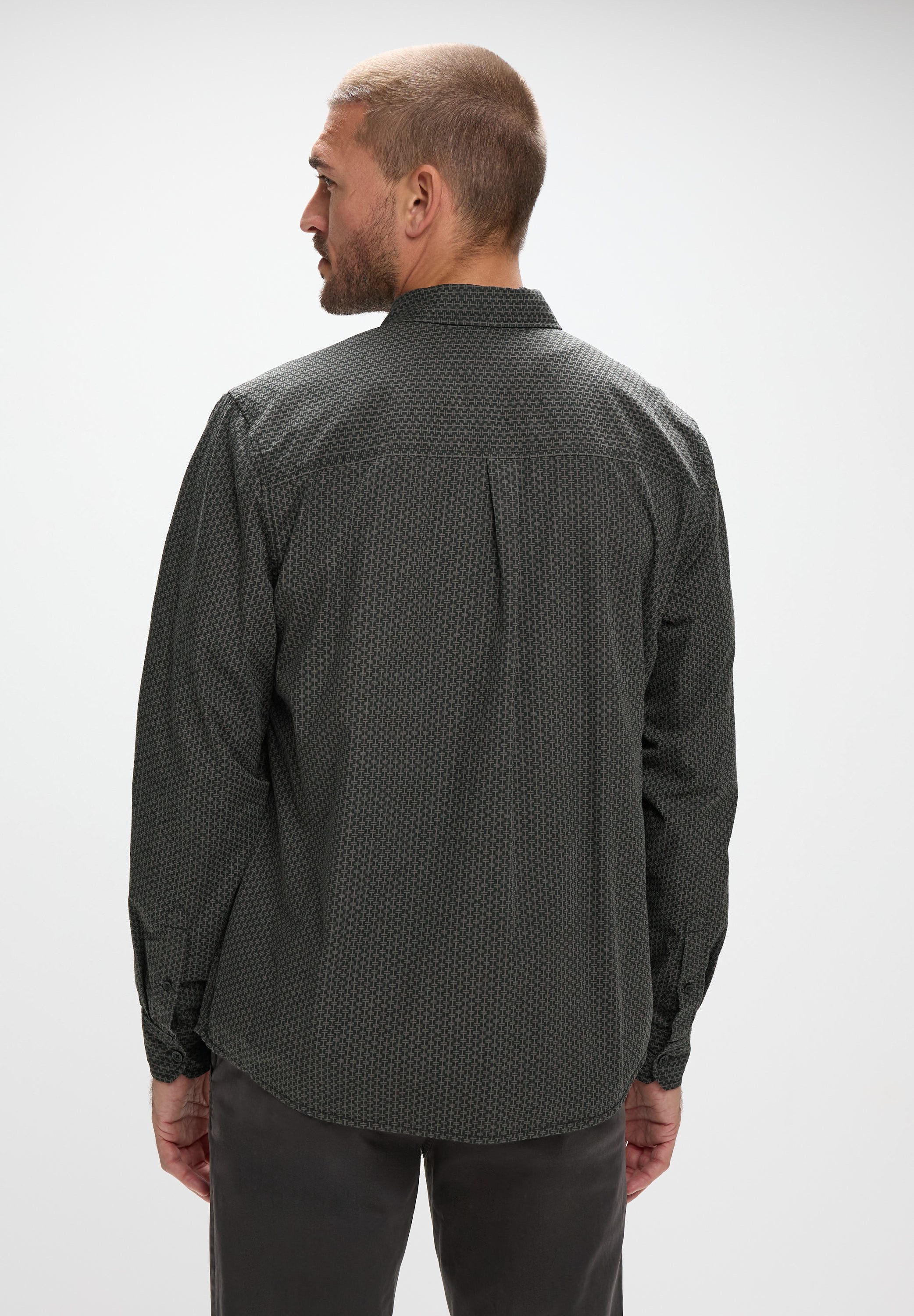 STREET ONE MEN Langarmhemd aus reiner Baumwolle günstig online kaufen