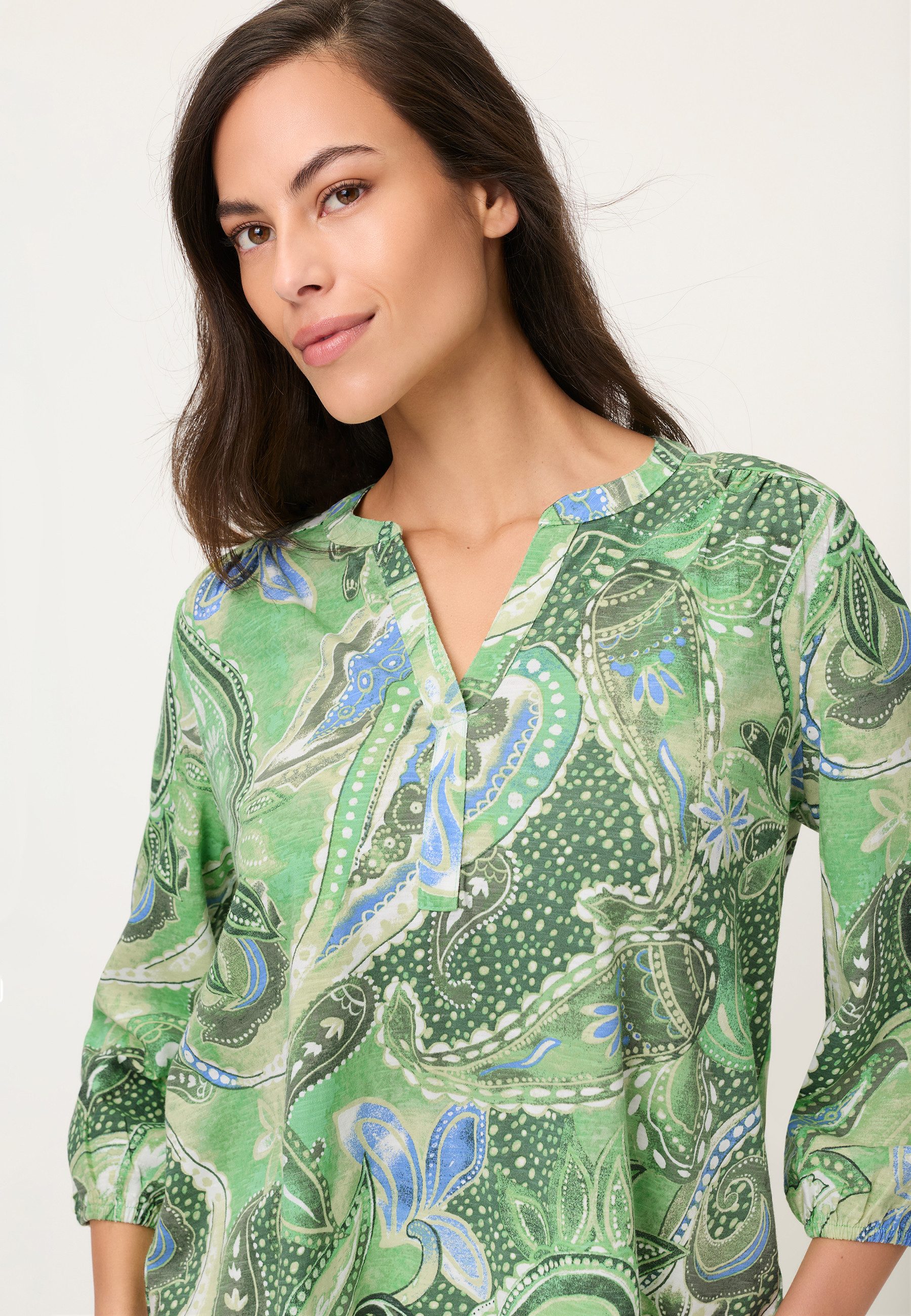 Olsen Tunikashirt mit Allover-Dessin und Tunikaausschnitt – Bild 3 von 5