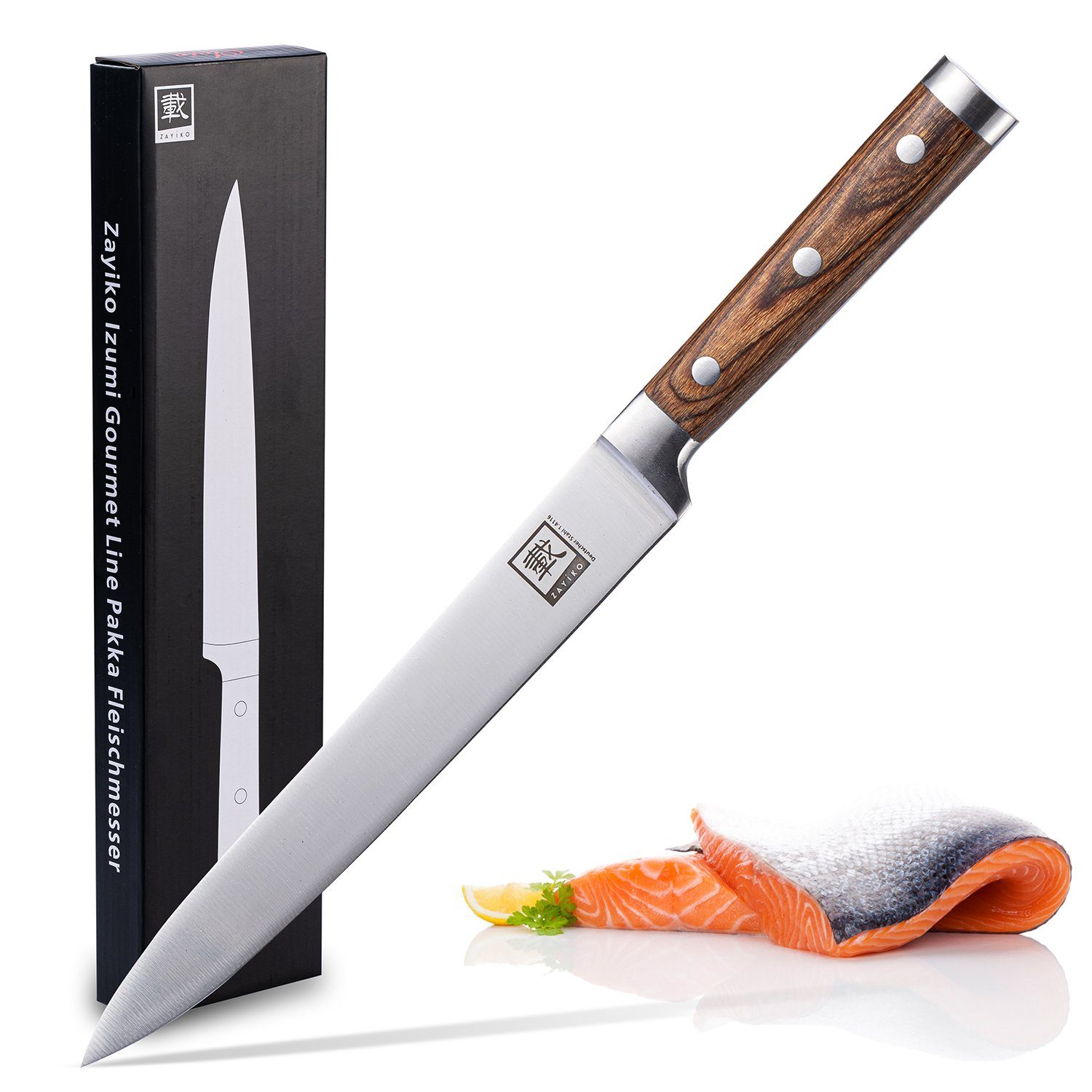 OTTO Fleischmesser IZUMI Fleischmesser 20,00 cm Klinge I Edelstahl mit Pakkaholzgriff