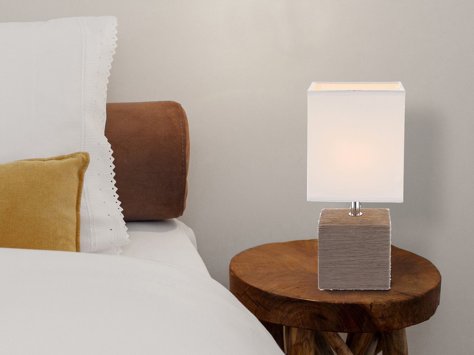 GLOBO LIGHTING LED Nachttischlampe, LED wechselbar, warmweiß, Designklassik günstig online kaufen