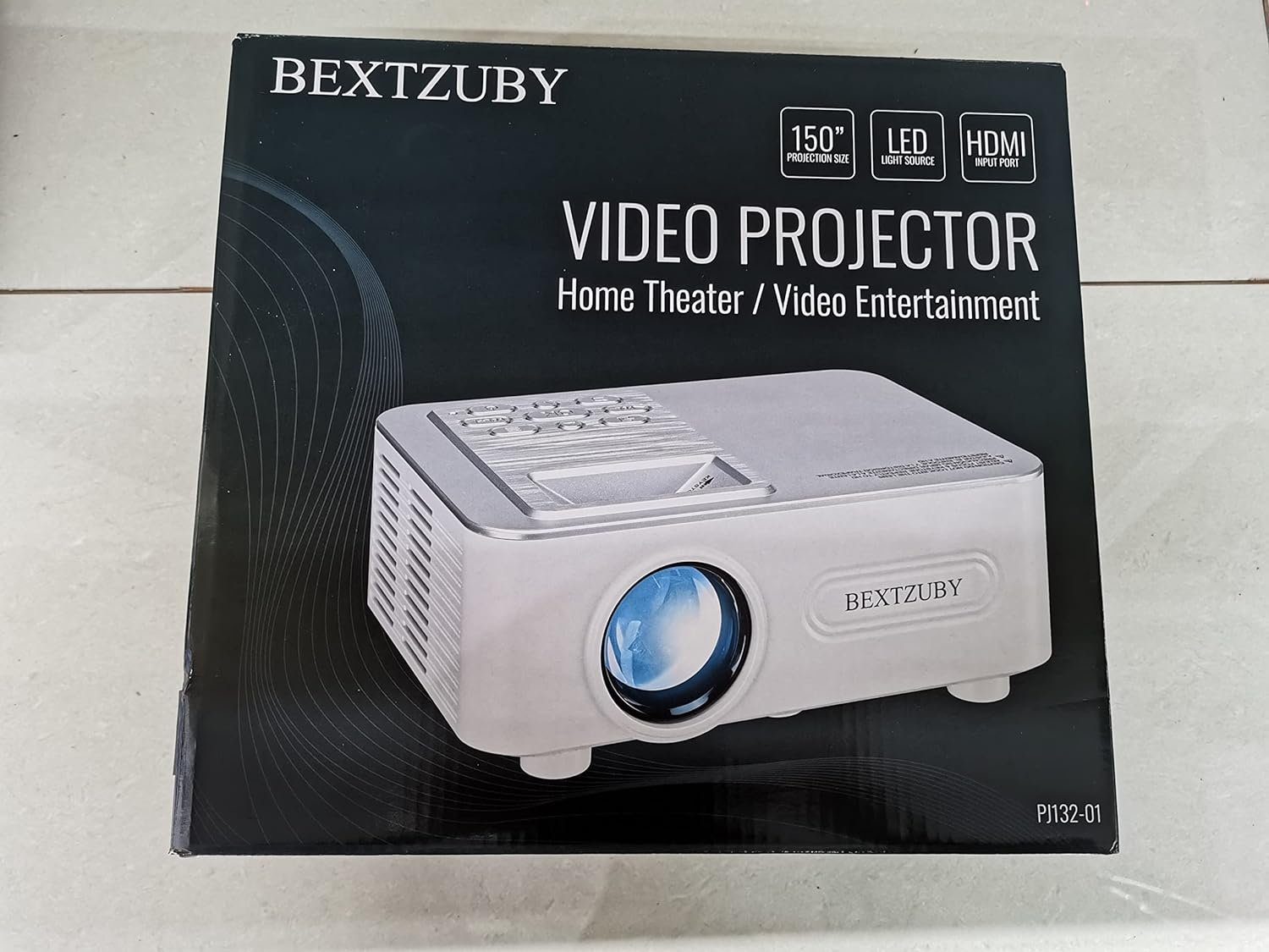 BEXTZUBY Portabler Projektor (1280*720 1080P Full Lumens px, Portable Unterstützt Heimkino) HD 7500 Mini Beamer