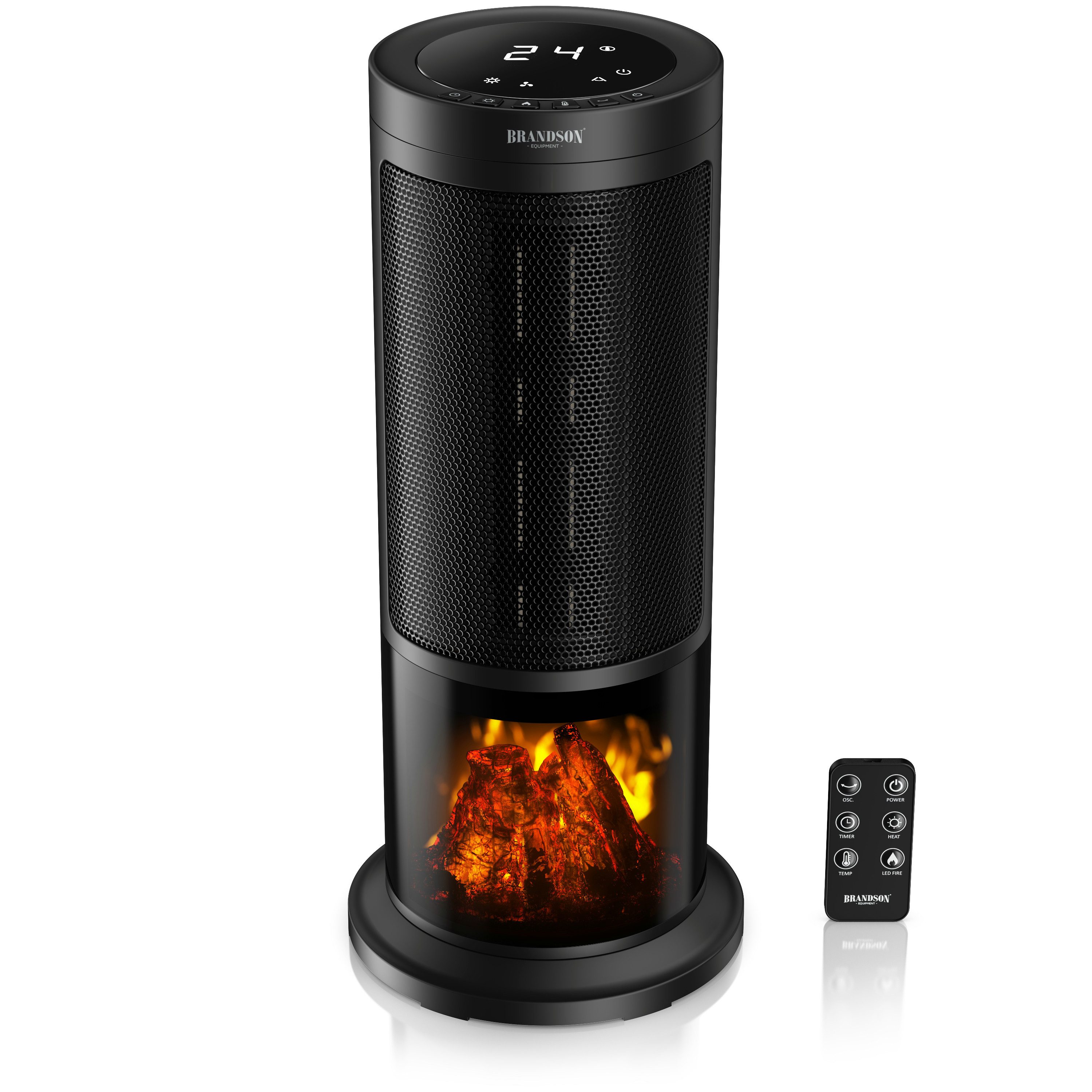 Brandson Heizlüfter mit Kaminfeuer-Effekt, Heizgerät, Timer, Oszillation, F günstig online kaufen