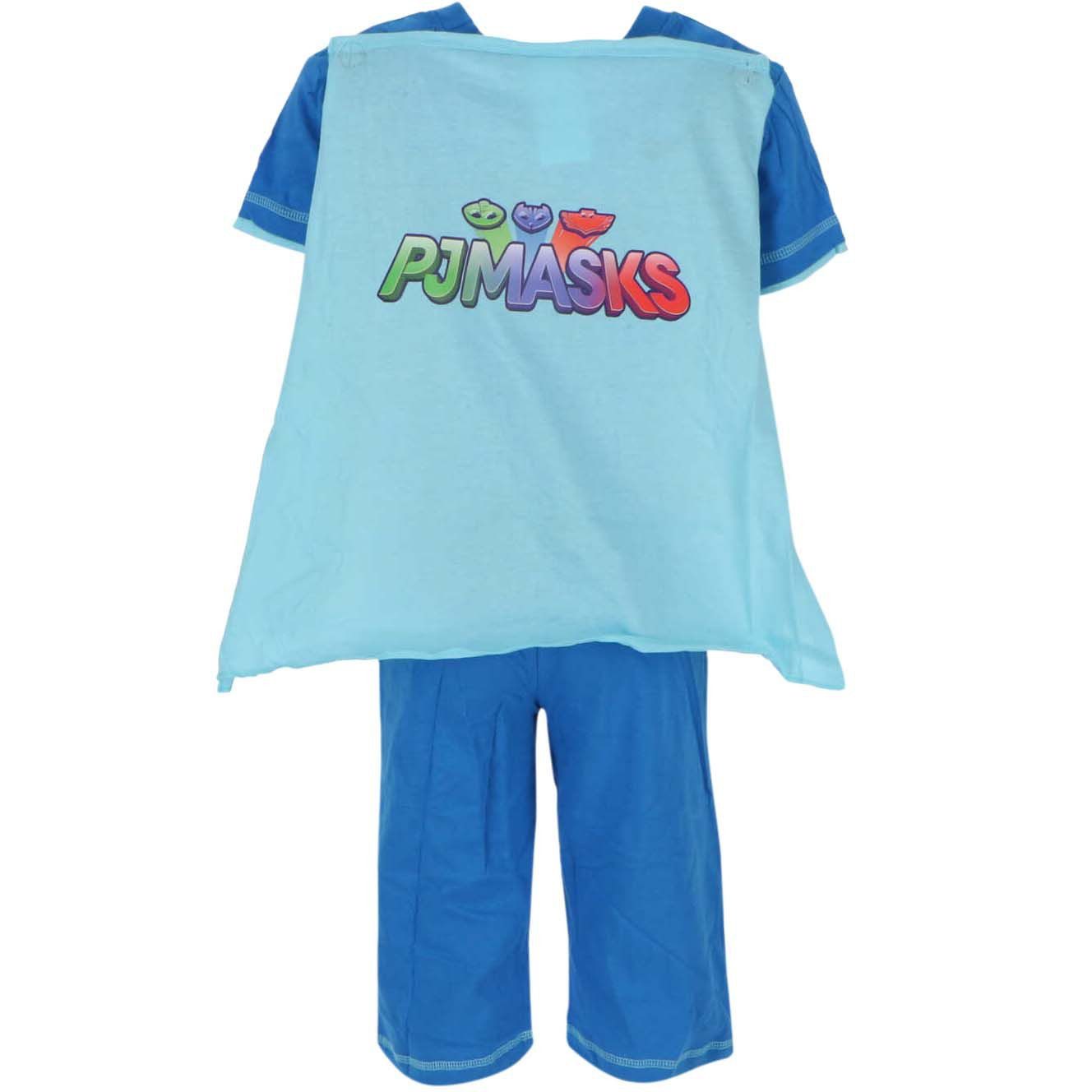 PJ Masks Pyjama PJ Masks 2-teiliges Set T-Shirt mit Umhang und kurze Hose für Kinder