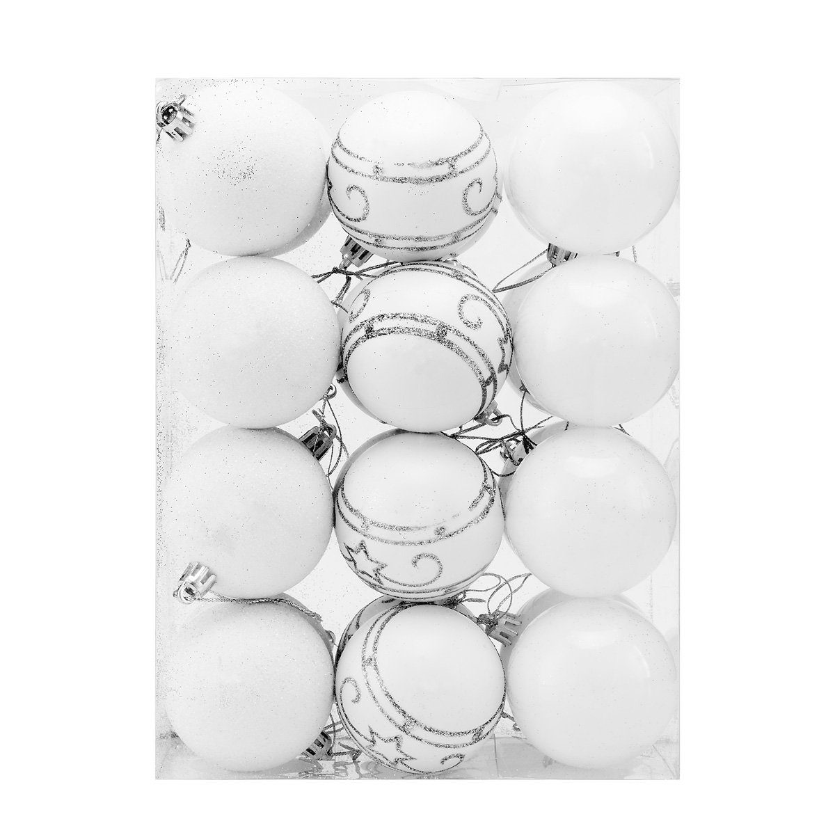 Casaria Weihnachtsbaumkugel (24 St), Christbaumkugeln 24 tlg ∅ 6cm matt glänzend glitzernd