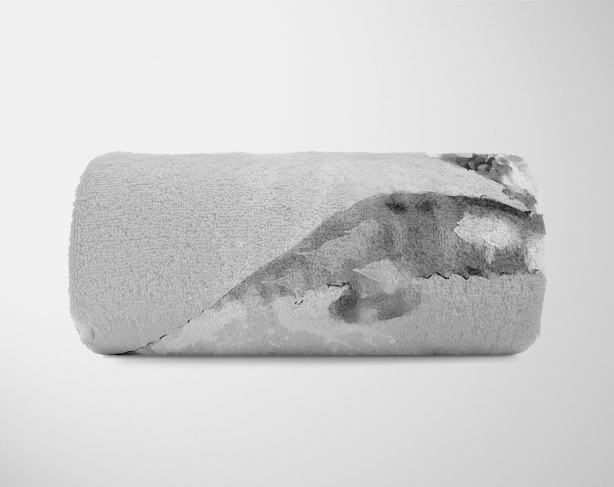 Sinus Art Saunatuch Handtuch Handtücher Baumwolle-Polyester-Mix (1-St), Seepferdchen Motiv, Strandhandtuch Grau Handtuch Kuscheldecke