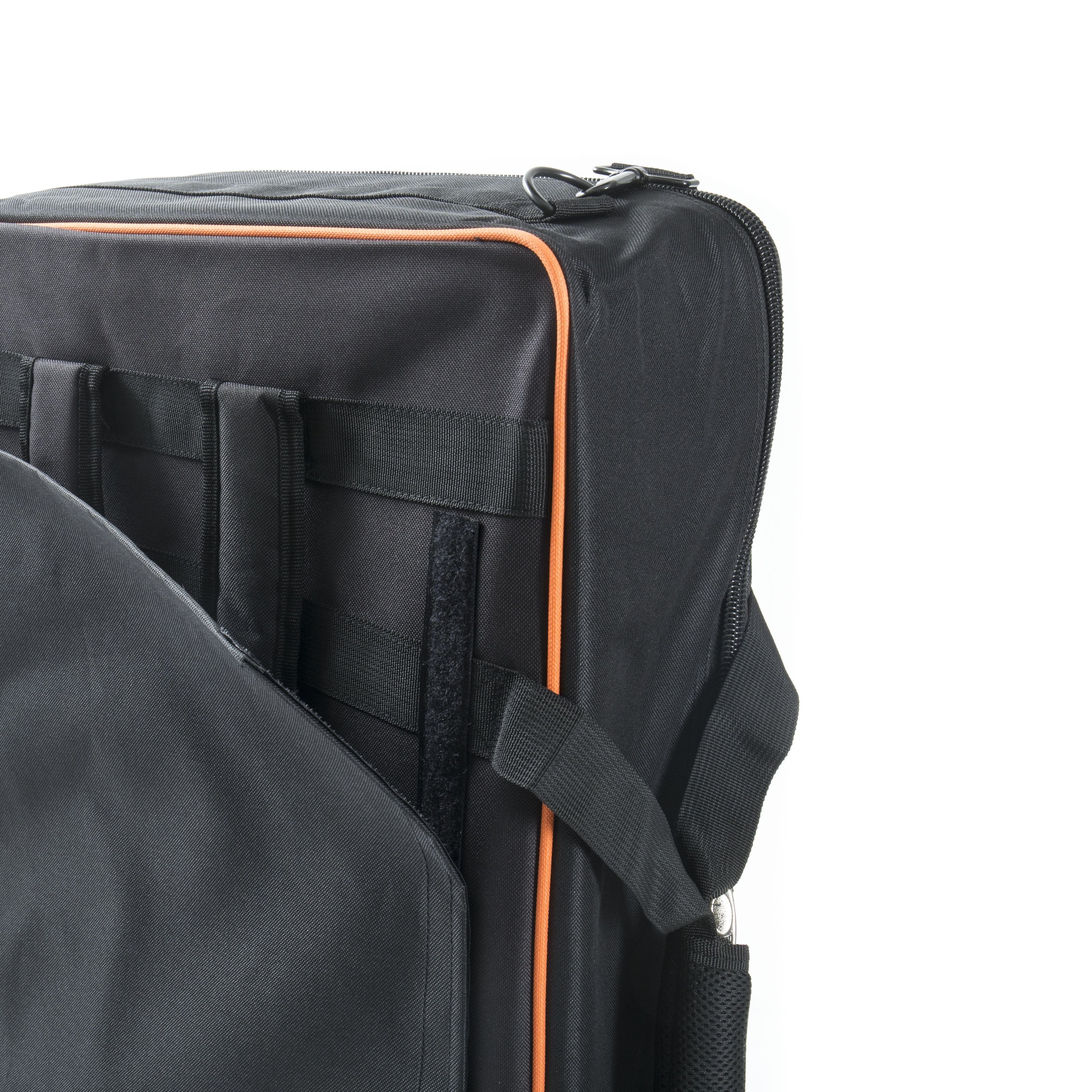 FAME Gitarrentasche (Premium Large Pedalboard Tasche Wetterfest Stabil Effektgeräte Tasche mit Rucksackgarnitur Zubehörfach Inklusive Polsterung Innengurte zur Fixierung Oxford Black, Gitarrenkoffer und Gitarrentaschen, Taschen für Effektgeräte), Pedalboard Tasche, Wetterfest, Stabil