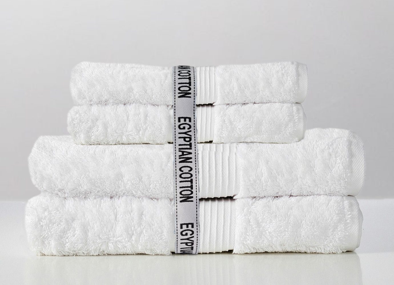 Sitheim-Europe Handtuch Set GIZA LINE Handtücher aus 100% Baumwolle 4-teiliges Handtuchset, ägyptischer Baumwolle, (4-tlg), 100% premium ägyptische Baumwolle Weiß