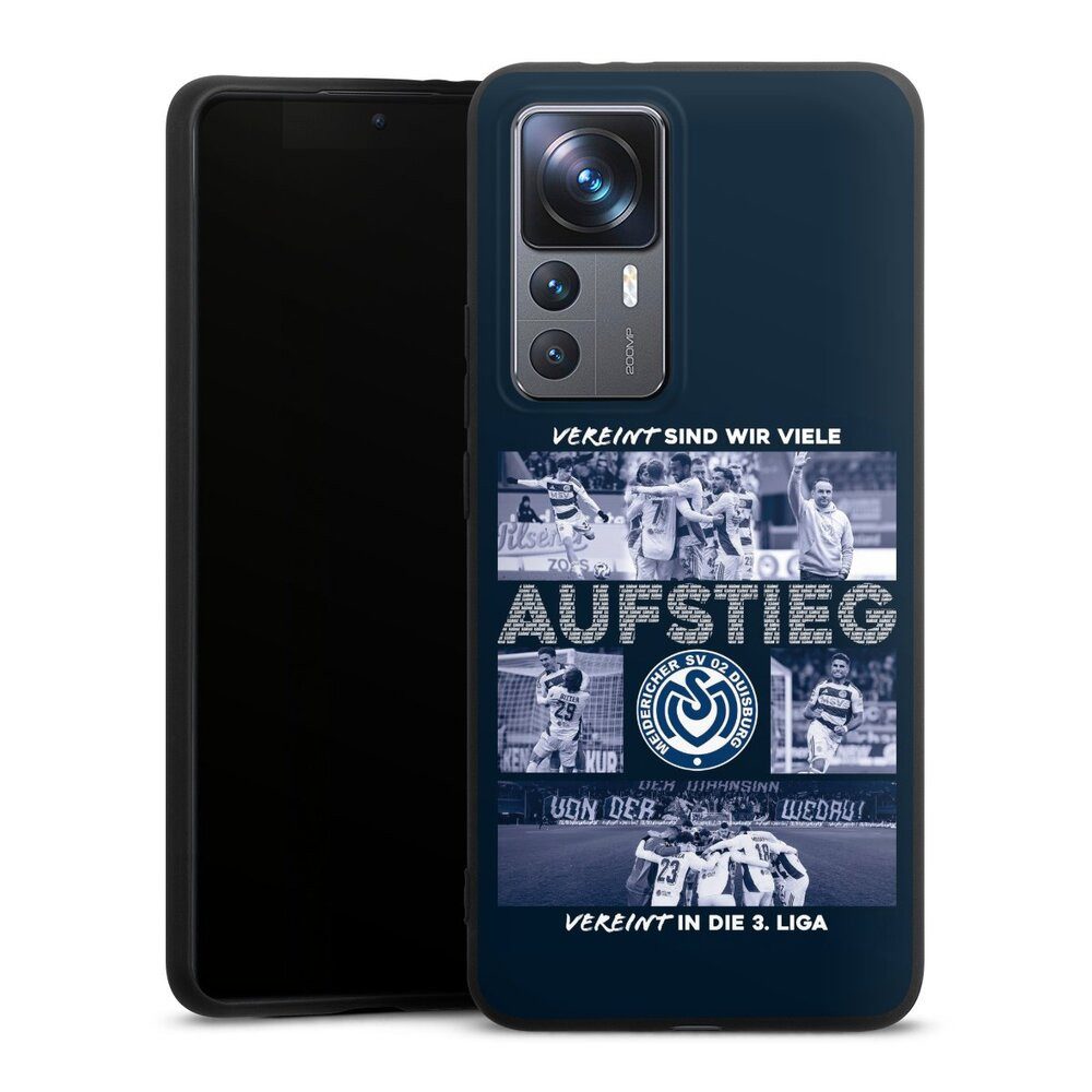 DeinDesign Handyhülle MSV Duisburg Aufstieg Offizielles Lizenzprodukt, Xiaomi 12T Pro 5G Silikon Hülle Premium Case Handy Schutzhülle