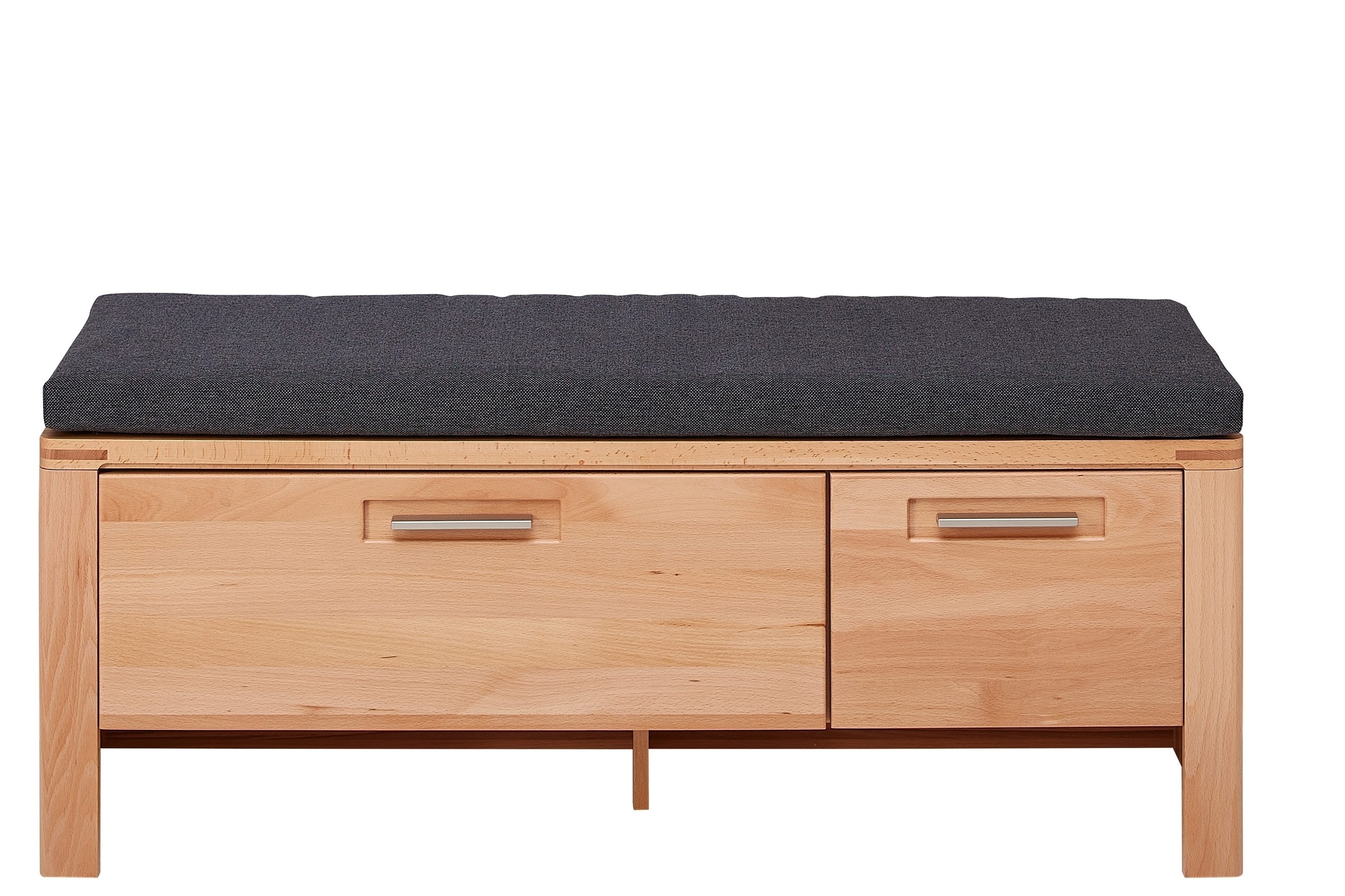 freiraum Schuhbank Nature One, inkl. Kissen, 1 Klappe, FSC Kernbuche teilmassiv - 120x48x40cm (B/H/T) – Bild 3 von 5