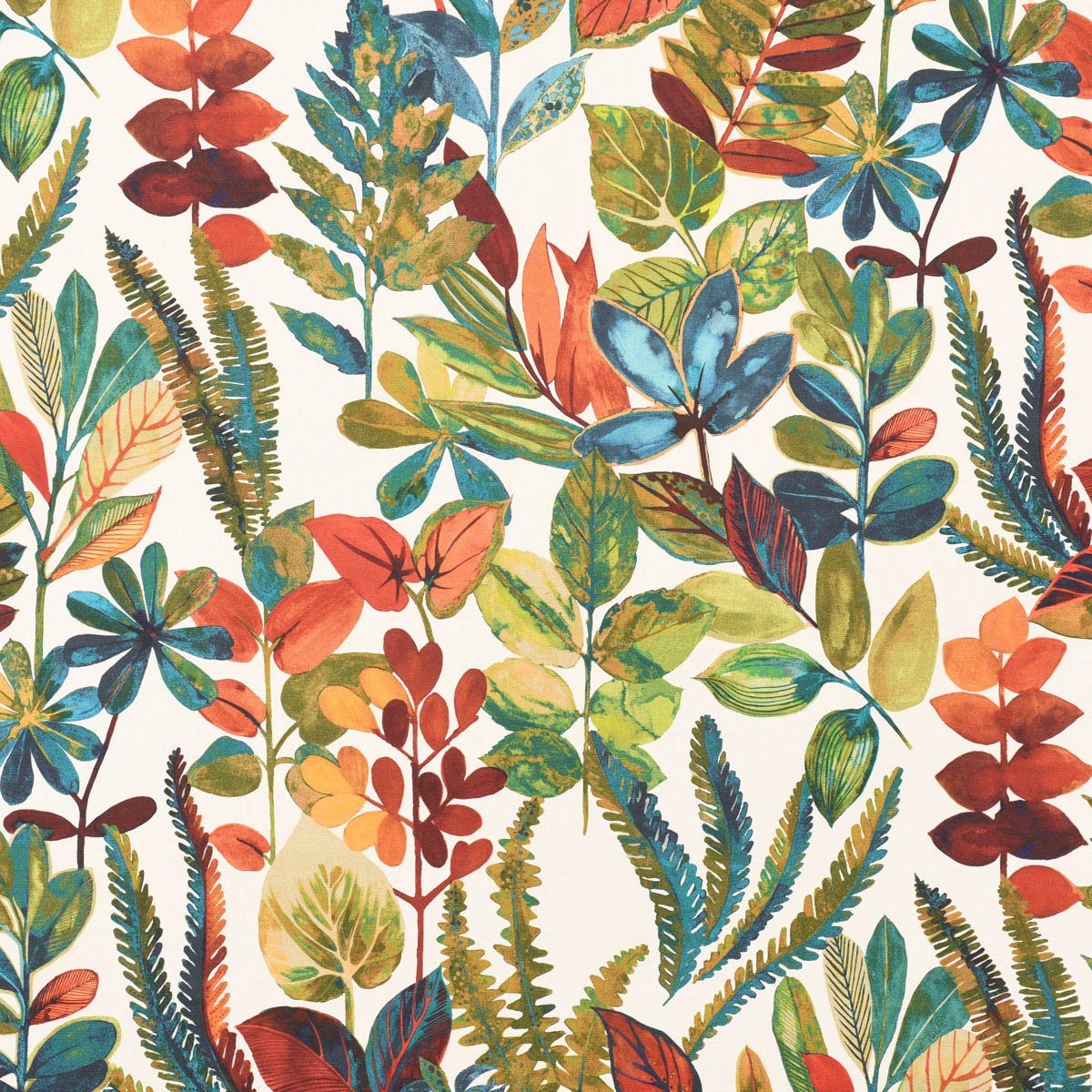 SCHÖNER LEBEN. Tischdecke SCHÖNER LEBEN. Tischdecke Tonga Spice Exotik Blätter Pflanzen bunt, handmade