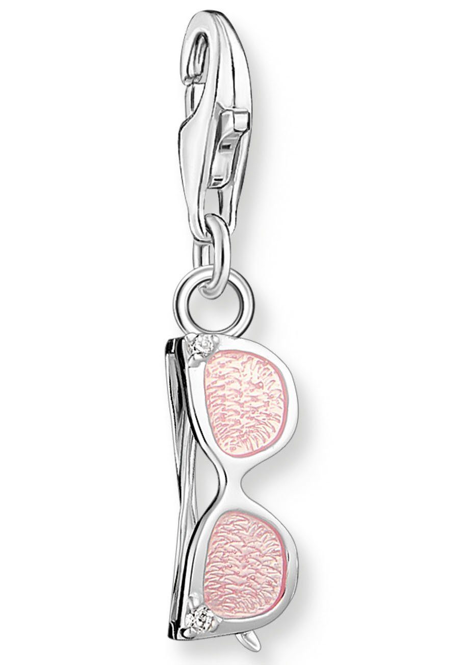 THOMAS SABO Charm-Einhänger Sonnenbrille mit Steinen Silber, mit Zirkonia (synth)