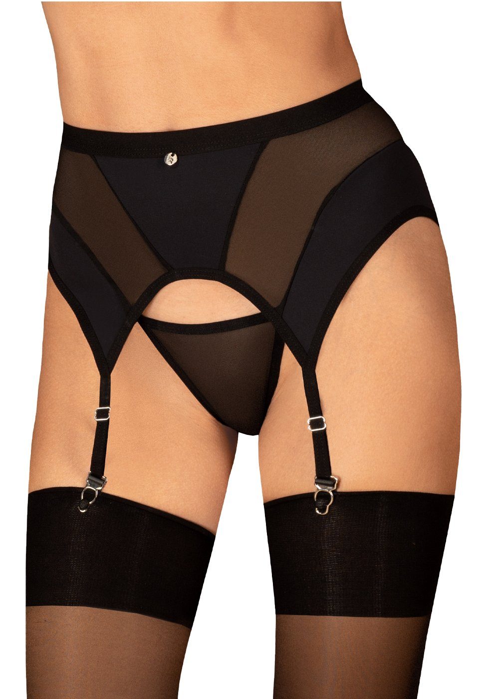 Obsessive Strumpfhalter Transparenter Strumpfgürtel- schwarz, flexibler Sto günstig online kaufen