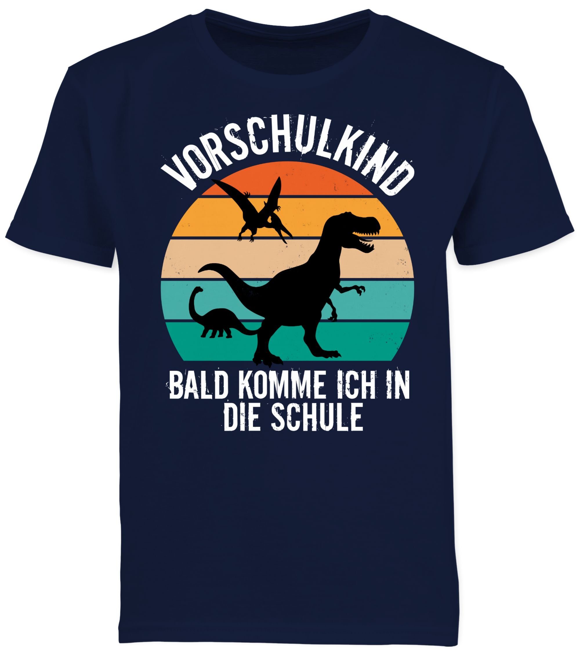 Dunkelblau Shirtracer Geschenke Dinosaurier T-Shirt Dino Vorschulkinder Vorschulkind 1