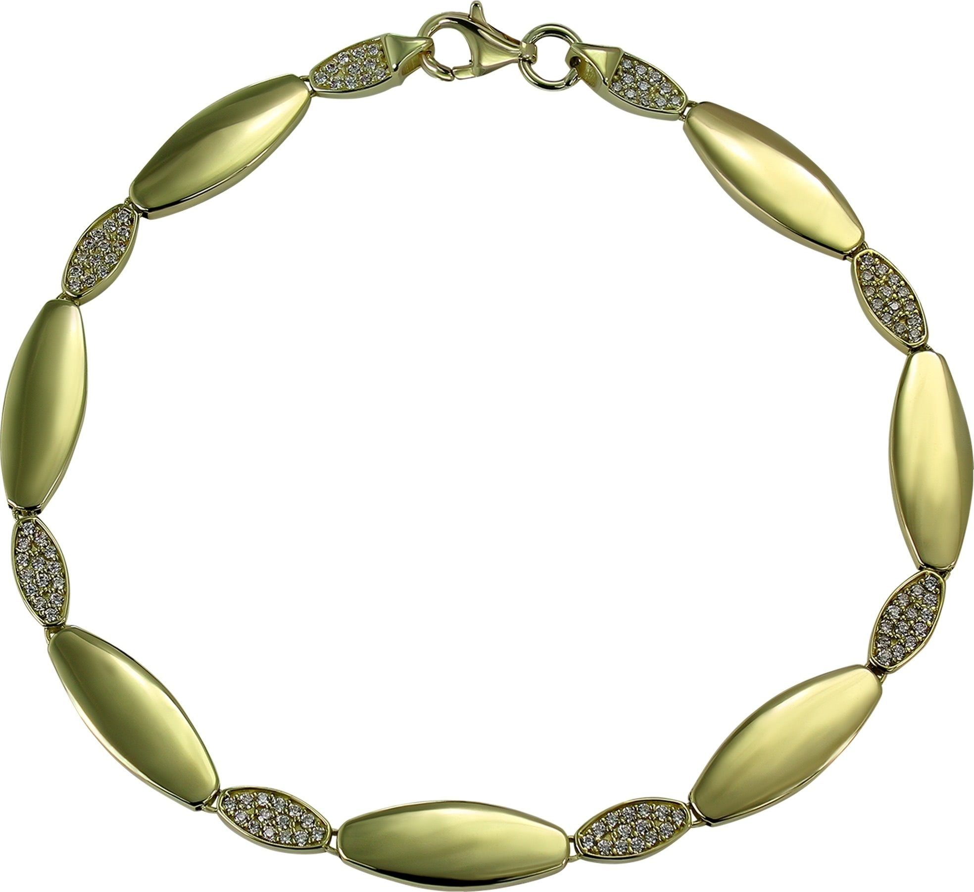 - weiß Zirkonia GoldDream Armband Farbe: Goldarmband GoldDream 333 Oval Armband 19,5cm, ca. Karat, gold, Gold 8 (Armband), 333 Damen Gelbgold