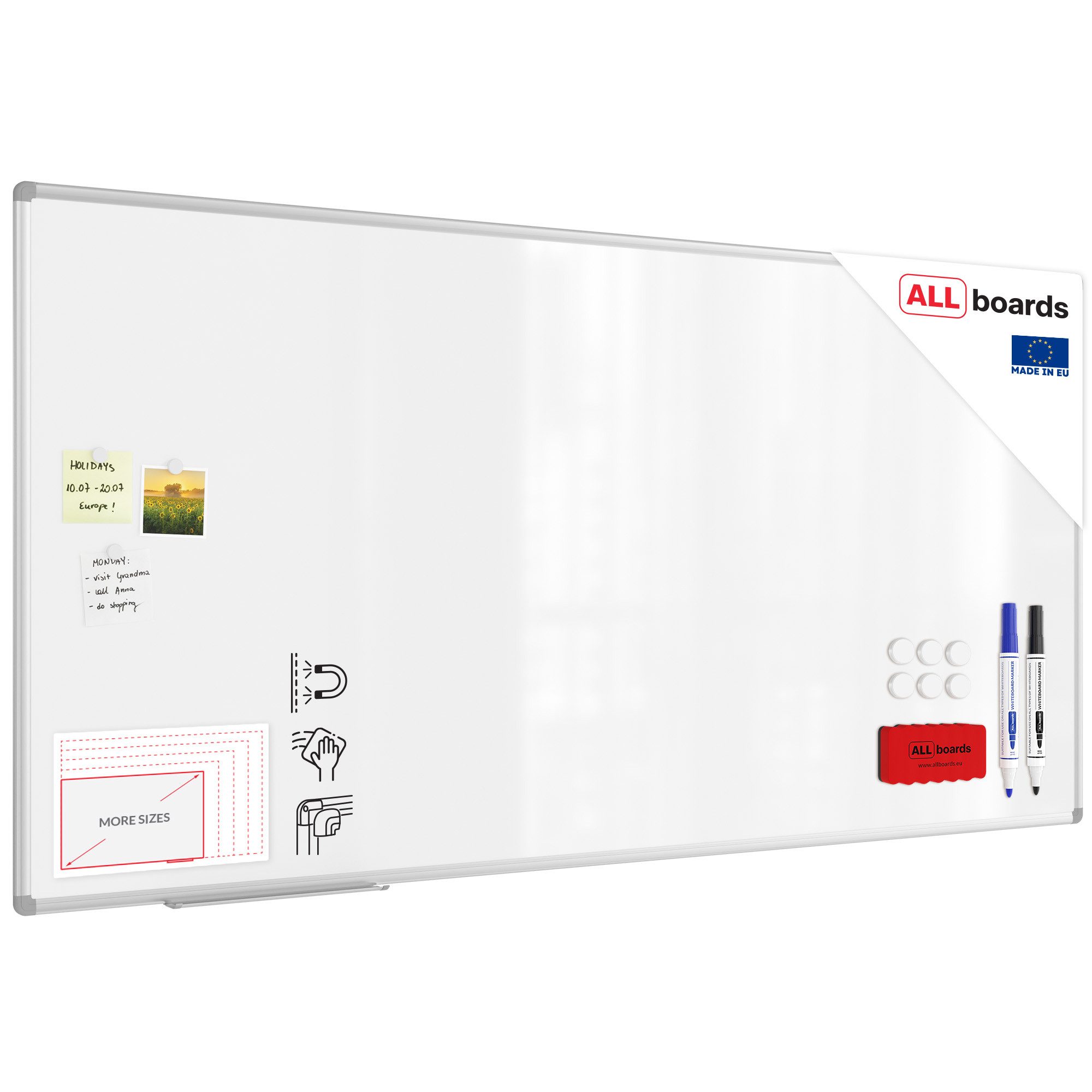 ALLboards Magnettafel ALLboards Magnetisches Whiteboard Magnettafel Premium EXPO